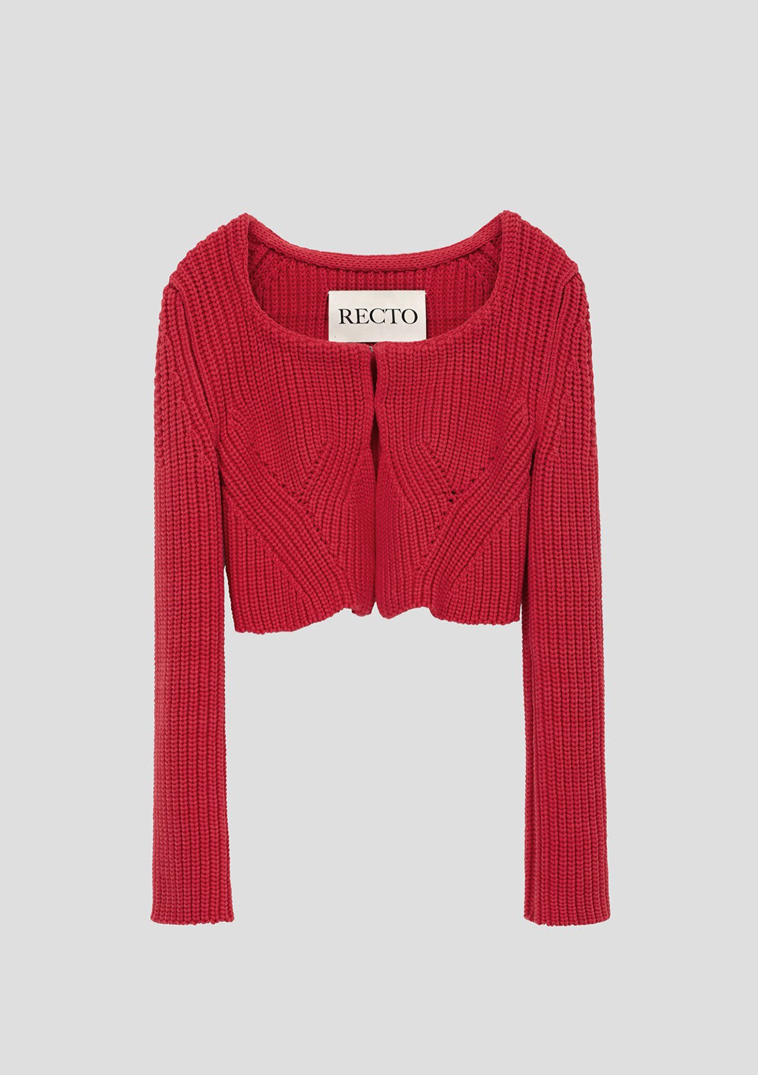 RECTO SCOOP NECK CHUNKY CARDIGAN