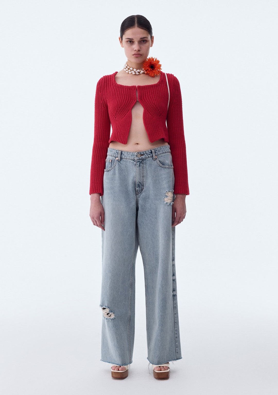 RECTO SCOOP NECK CHUNKY CARDIGAN