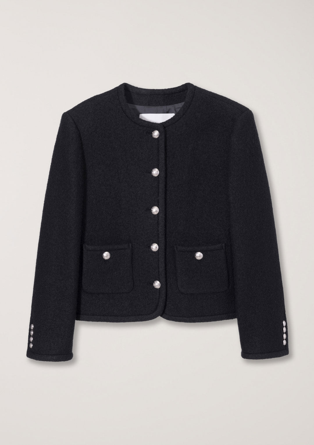 DUNST Classic Boucle Tweed Jacket Black | Outwear | OEUVR – OEUVR