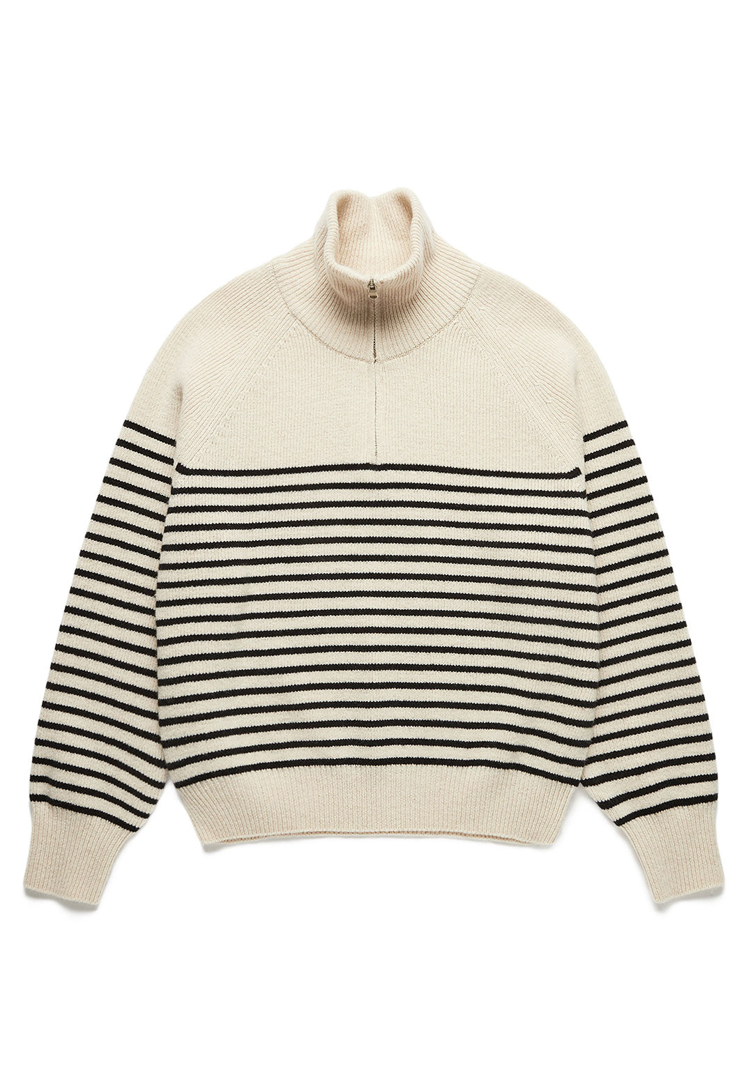DUNST Unisex Half Zip-Up Stripe Knit