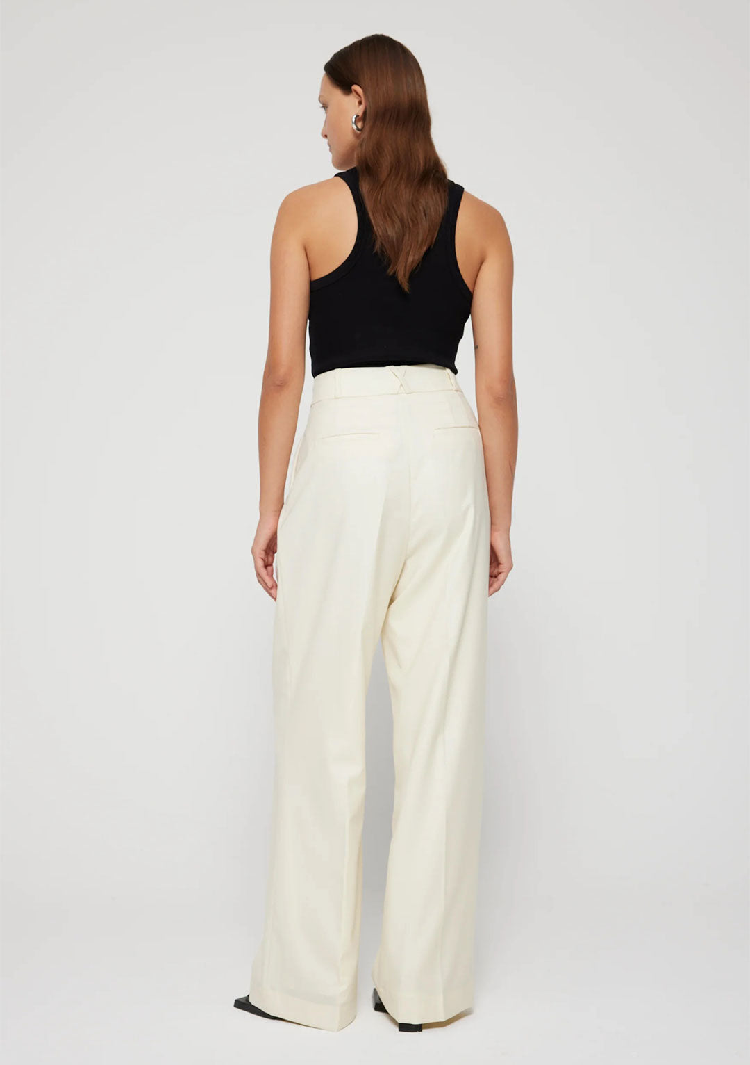 RÓHE MERCERISED COTTON RIB TANKTOP