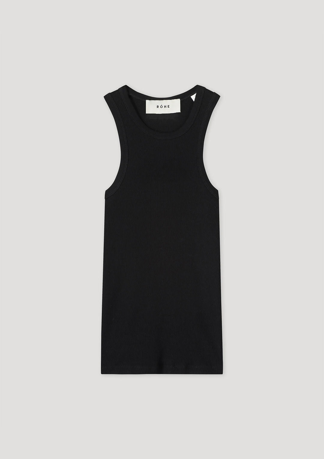 RÓHE MERCERISED COTTON RIB TANKTOP