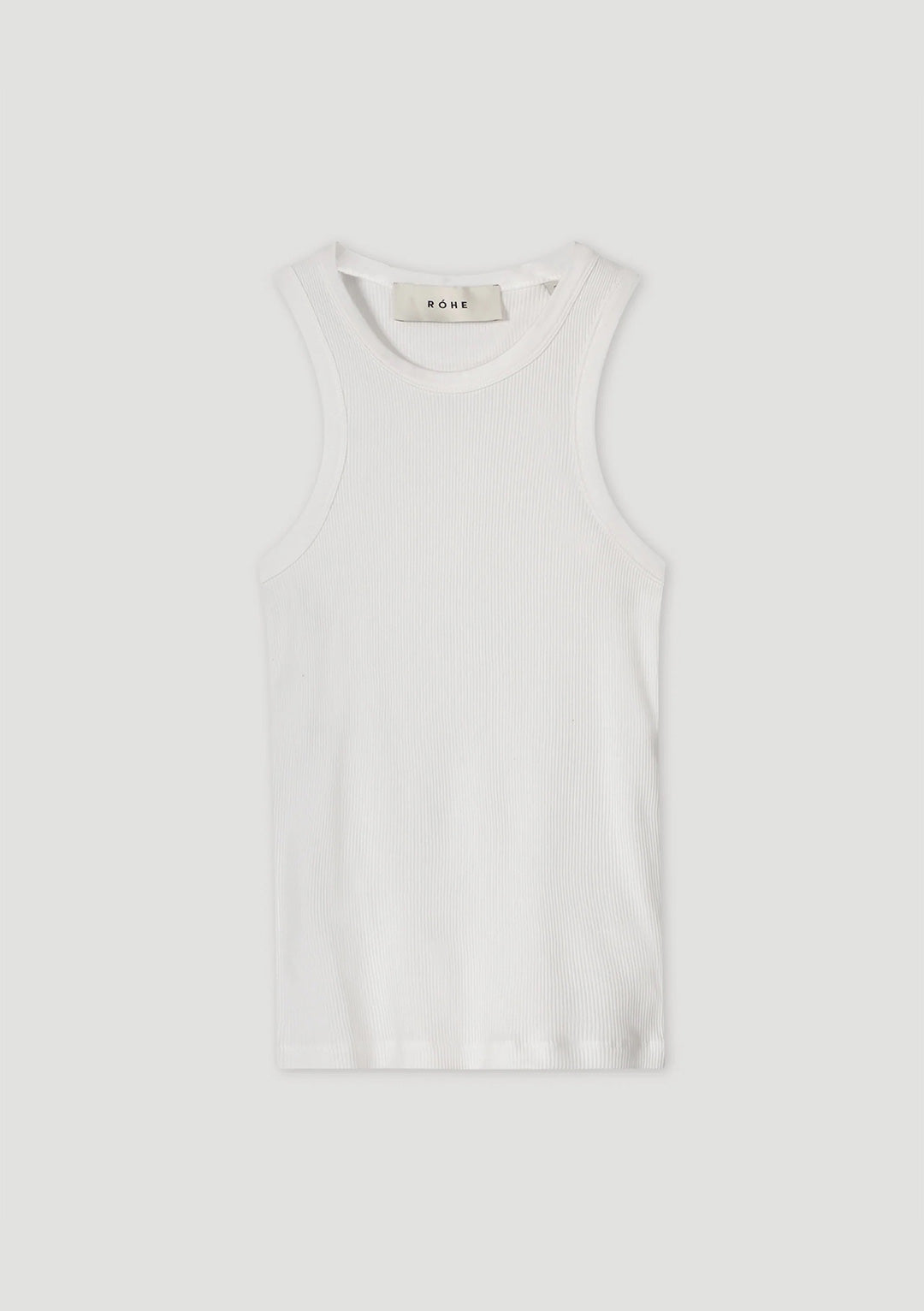 RÓHE MERCERISED COTTON RIB TANKTOP