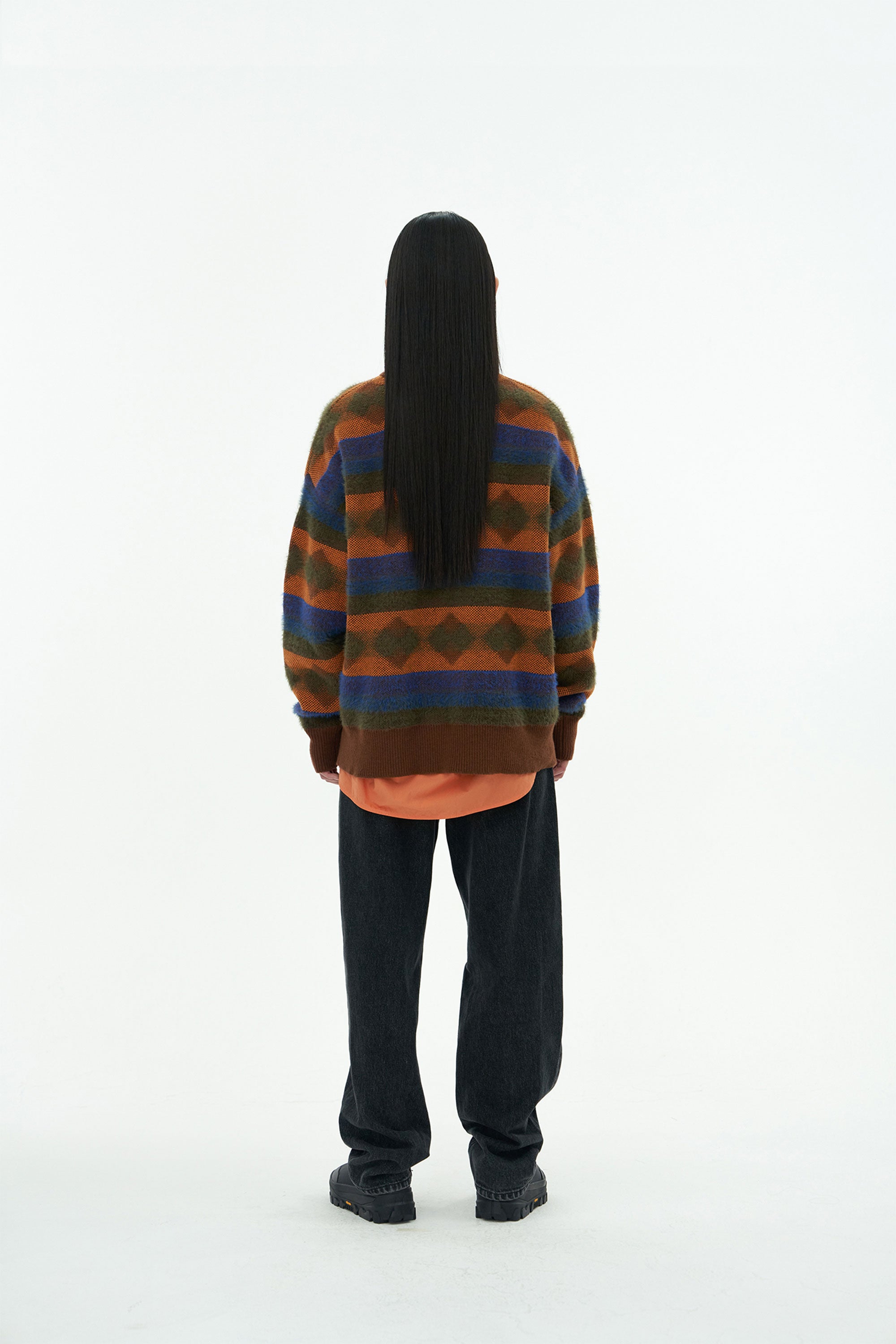 AMOMENTO JACQUARD KNIT PULLOVER