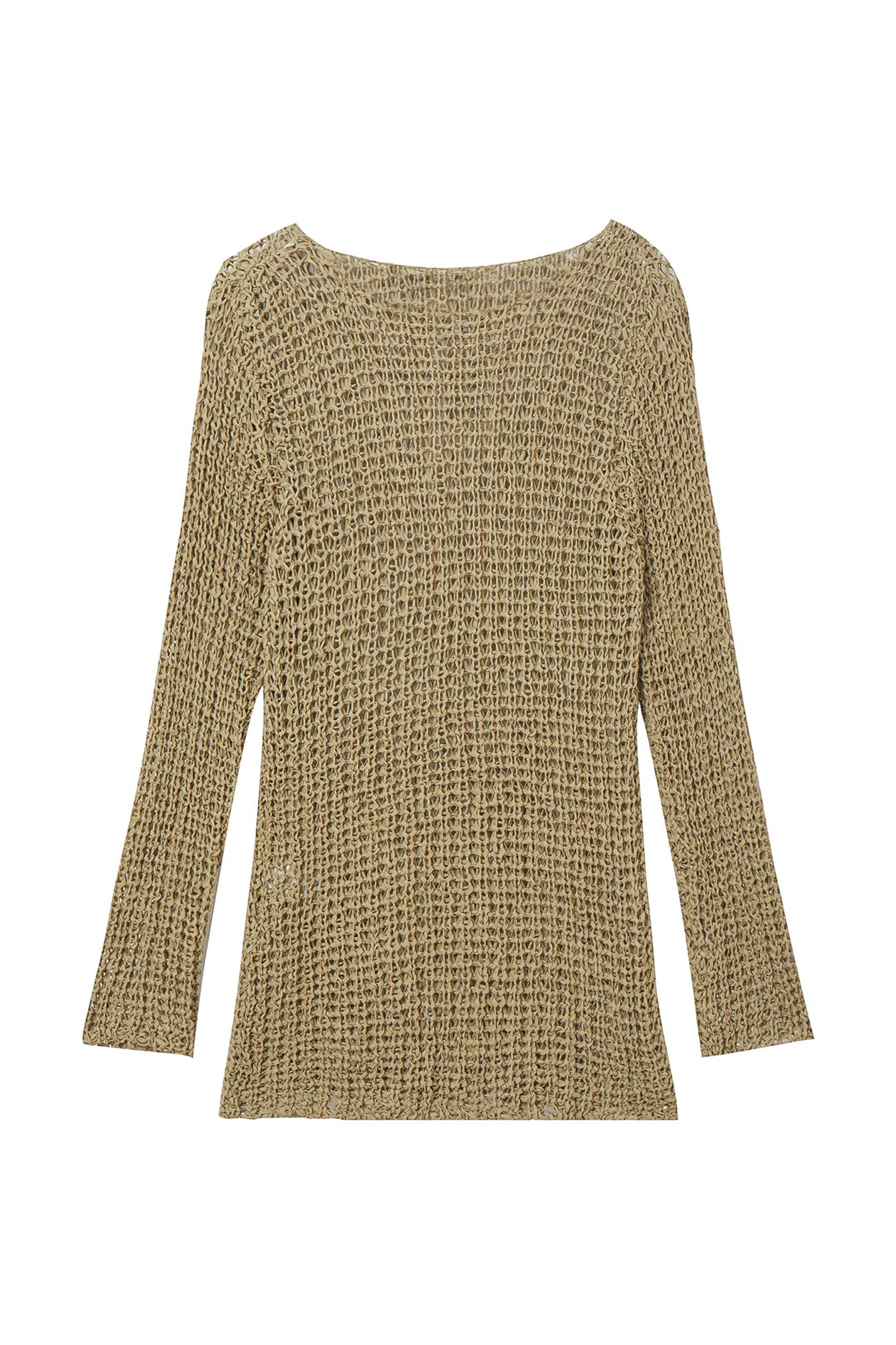 OPEN YY FLOWER PATCH KNIT PULLOVER