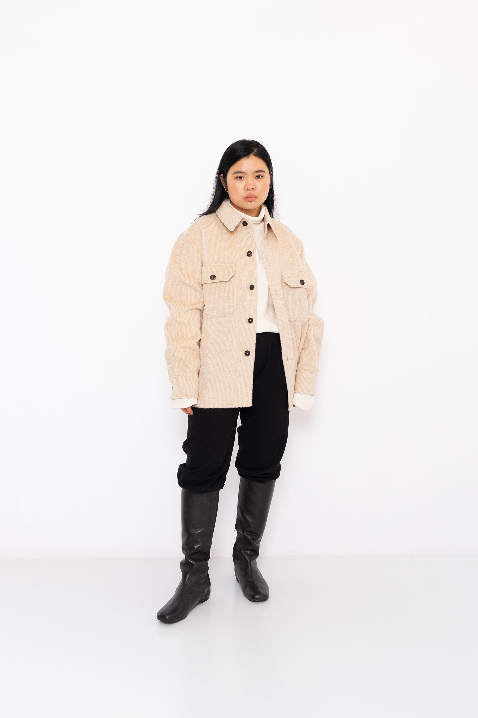 YOUNGOH STRIPE OVERSHIRT JACKET