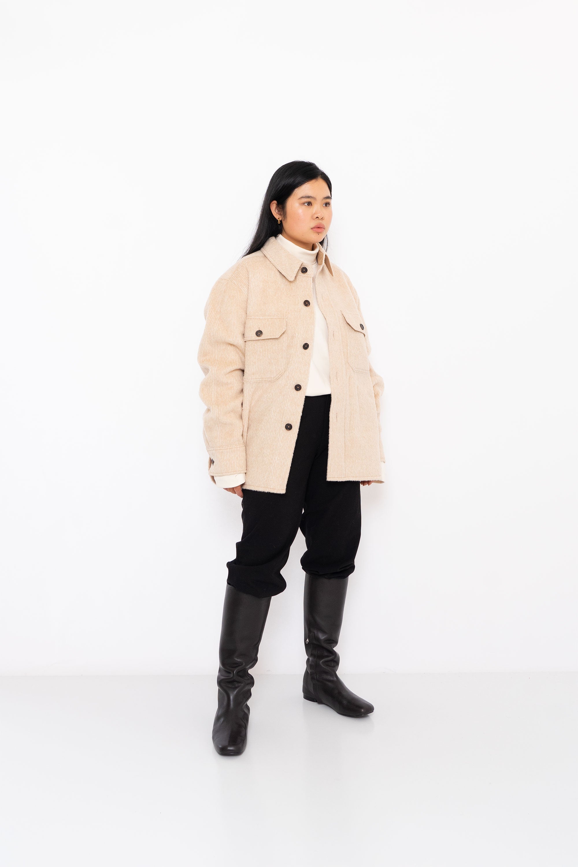 YOUNGOH STRIPE OVERSHIRT JACKET