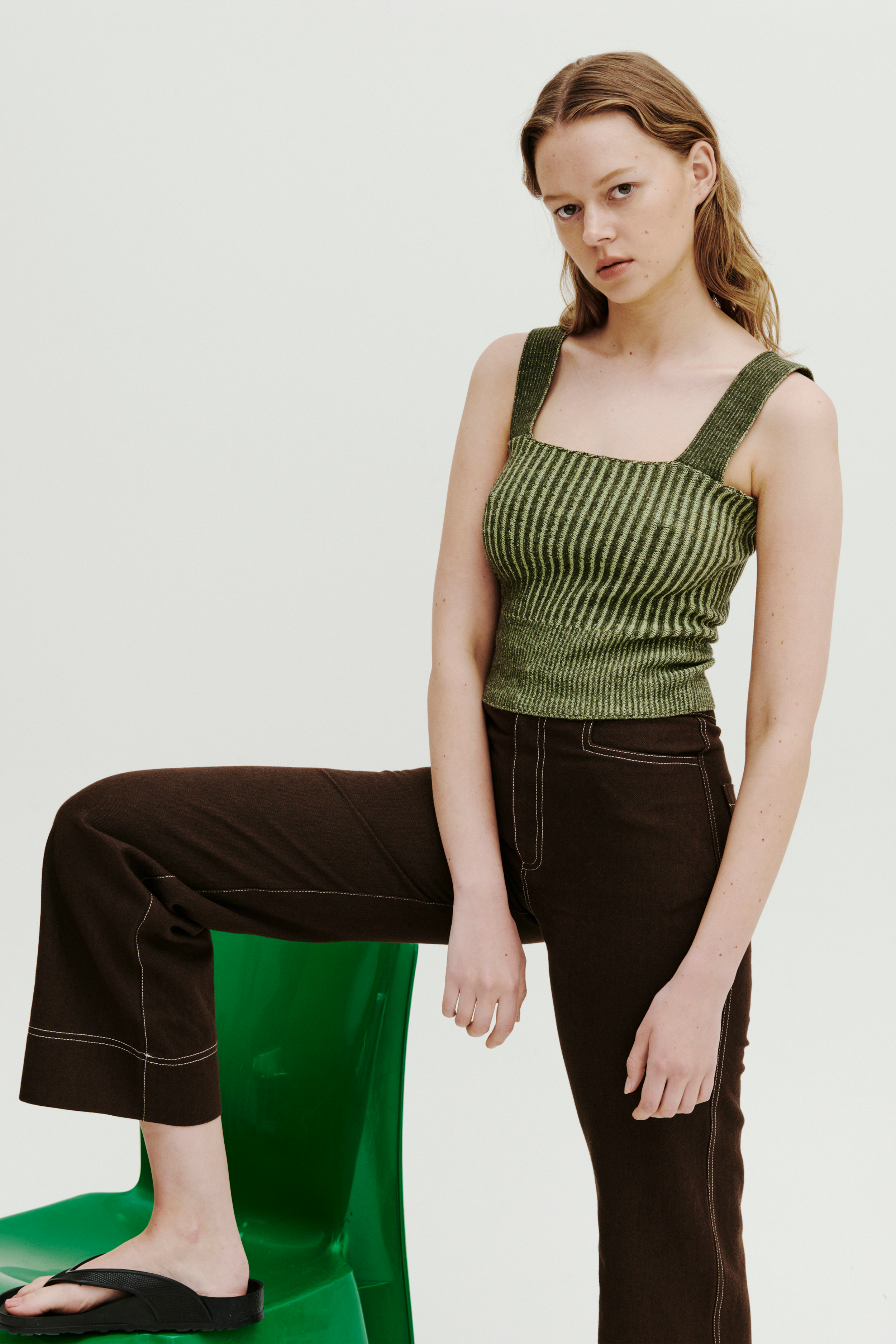 PERMANENT VACATION KINETIC KNITTED SINGLET - MEADOW