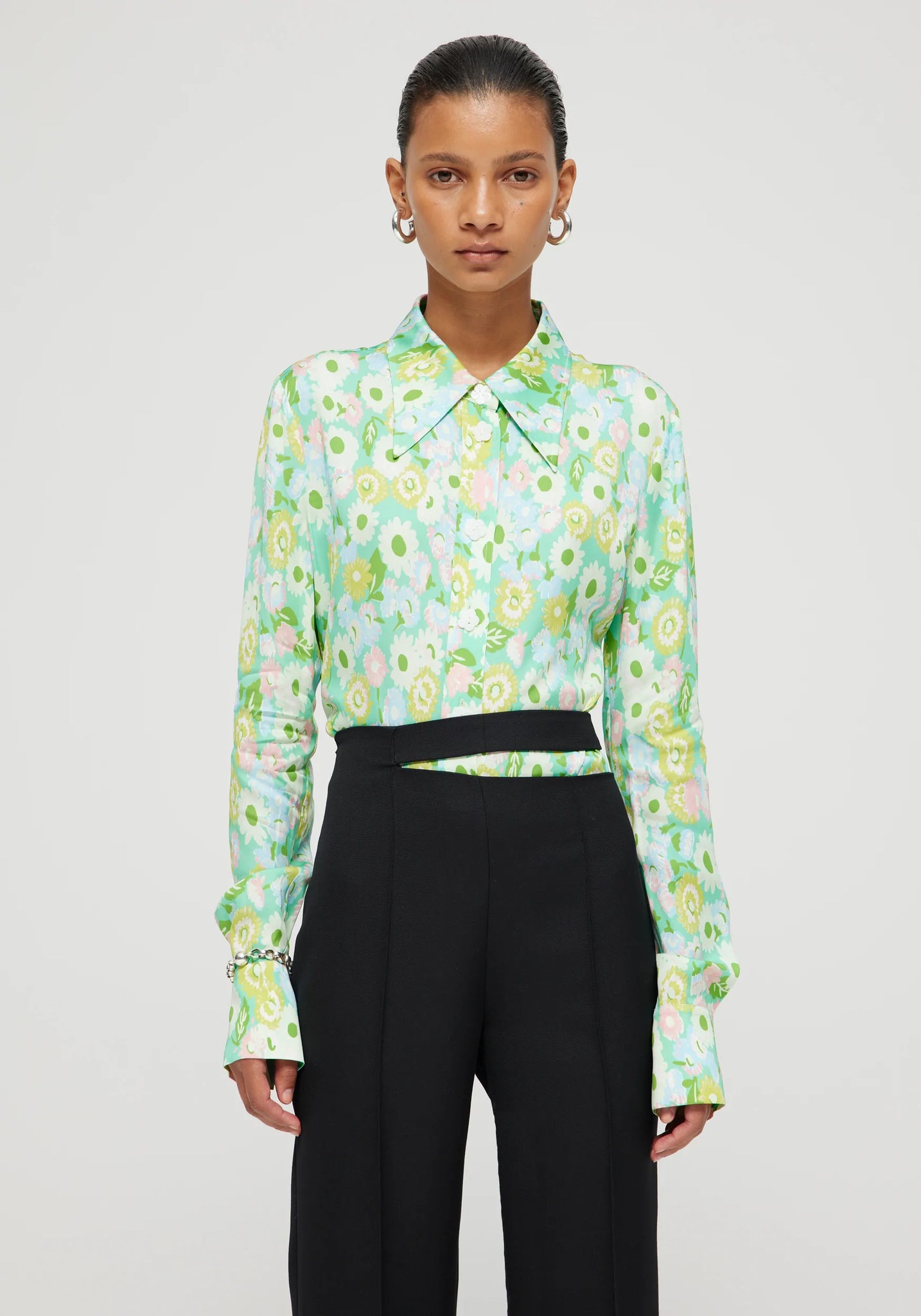 RÓHE FLORAL FITTED BLOUSE