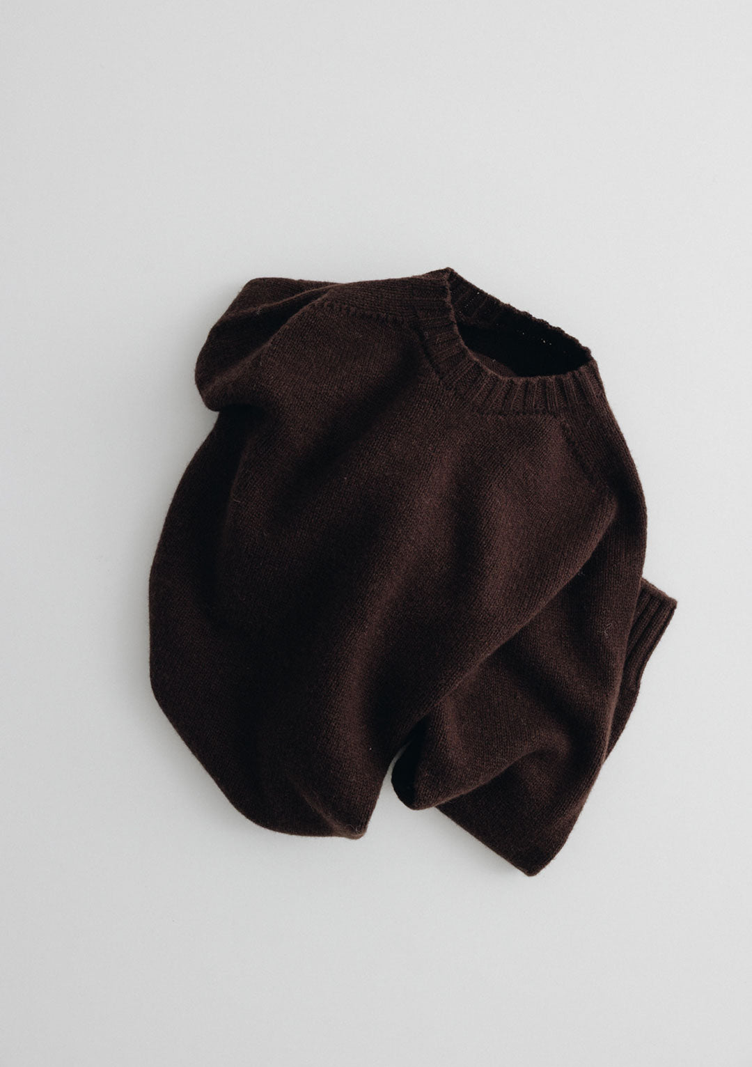 NOTHING WRITTEN BUNNY WOOL PULLOVER KNIT DARK BROWN