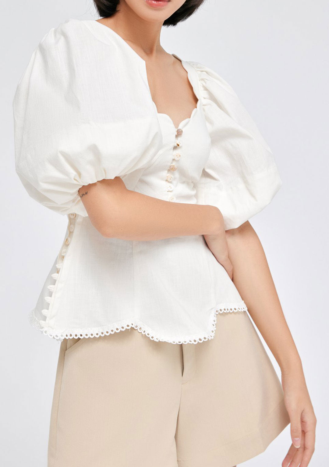 DEAR JOSÉ MARRINE LINEN CORSET TOP