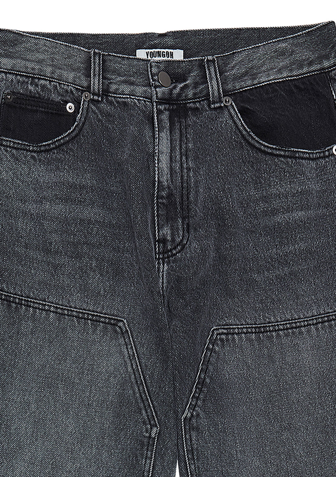 YOUNGOH PATCHED JEANS