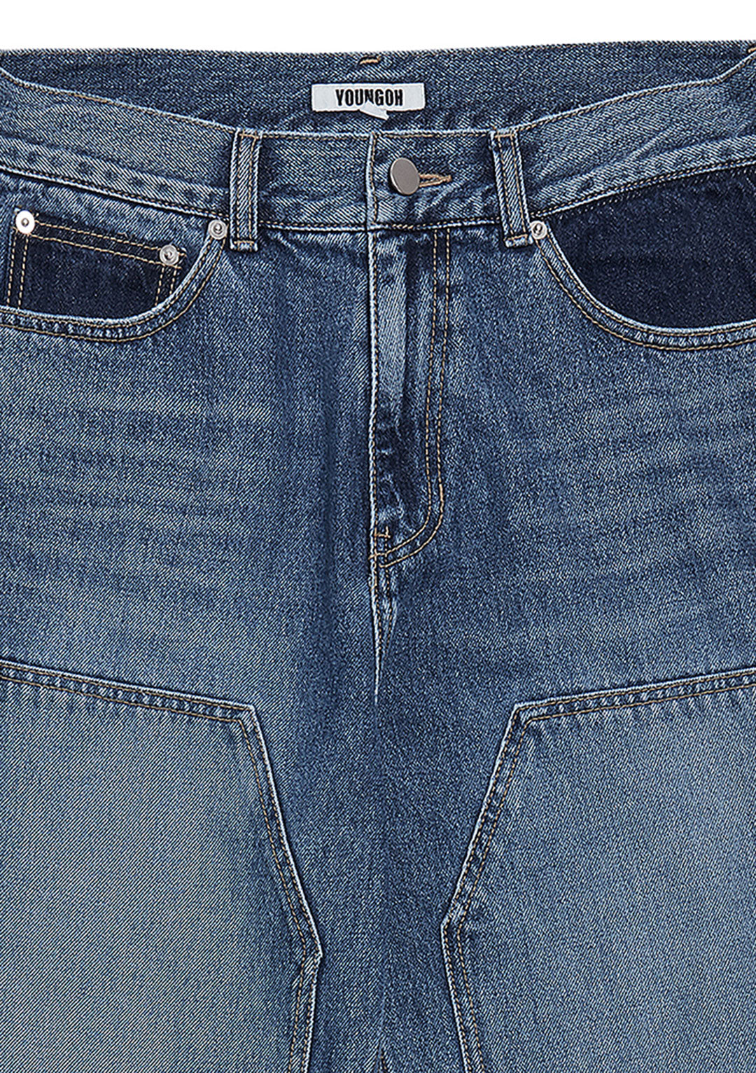 YOUNGOH PATCHED JEANS