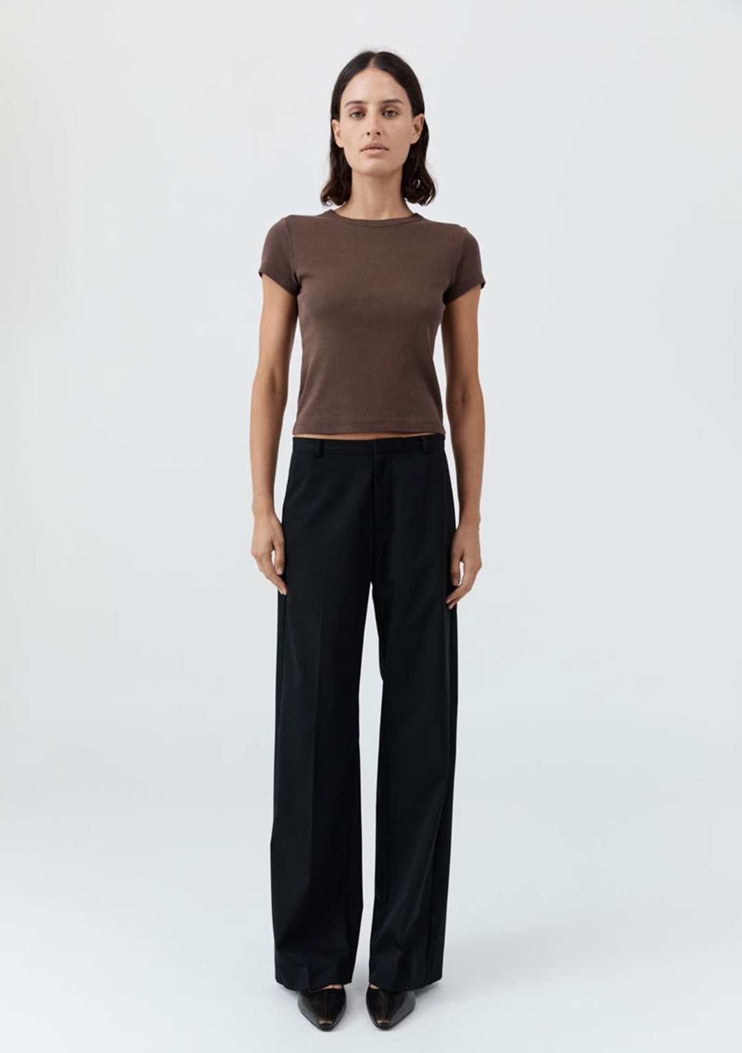 ST AGNI ORGANIC COTTON BABY TEE FUDGE