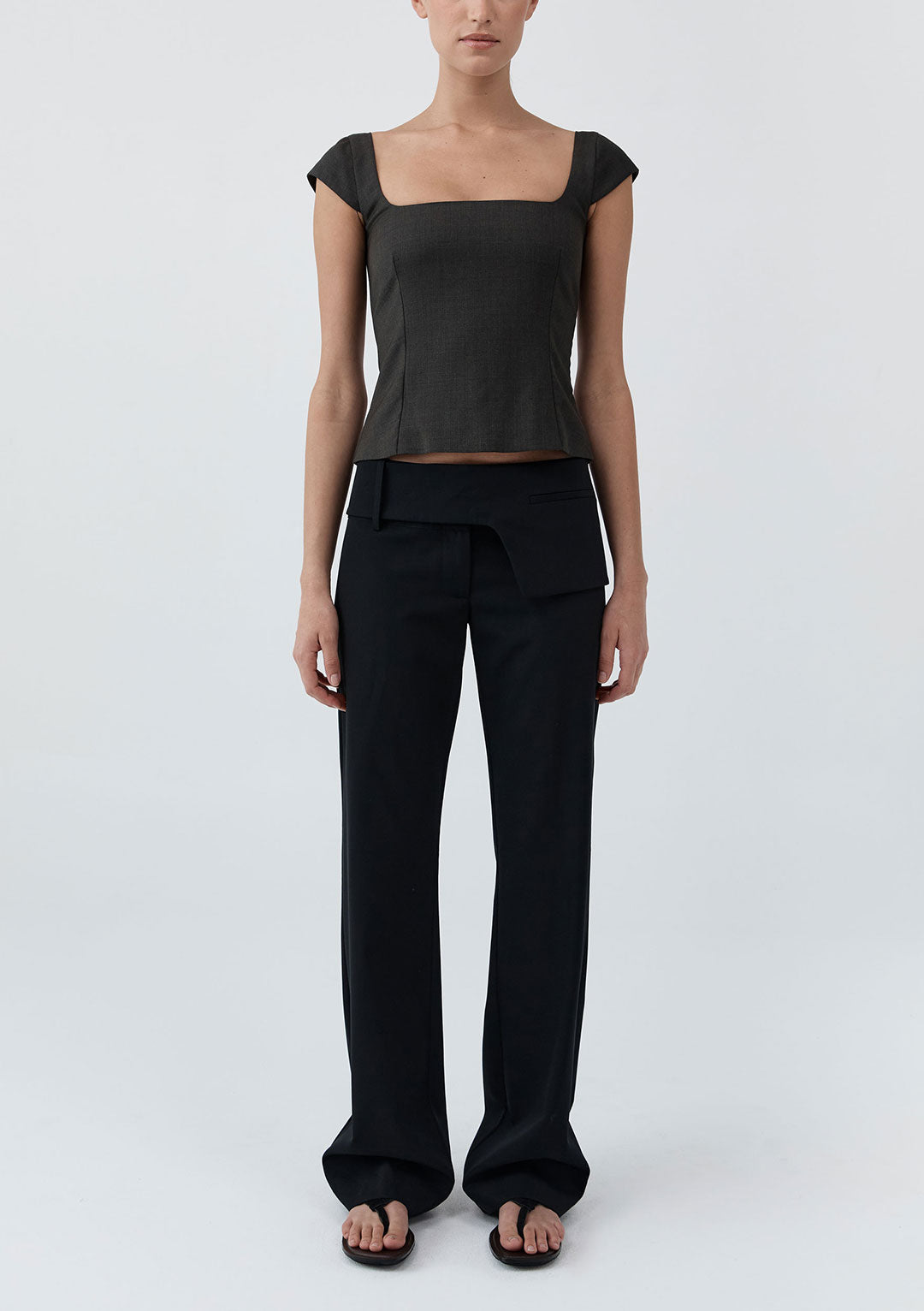 ST AGNI WOOL CAP SLEEVE TOP