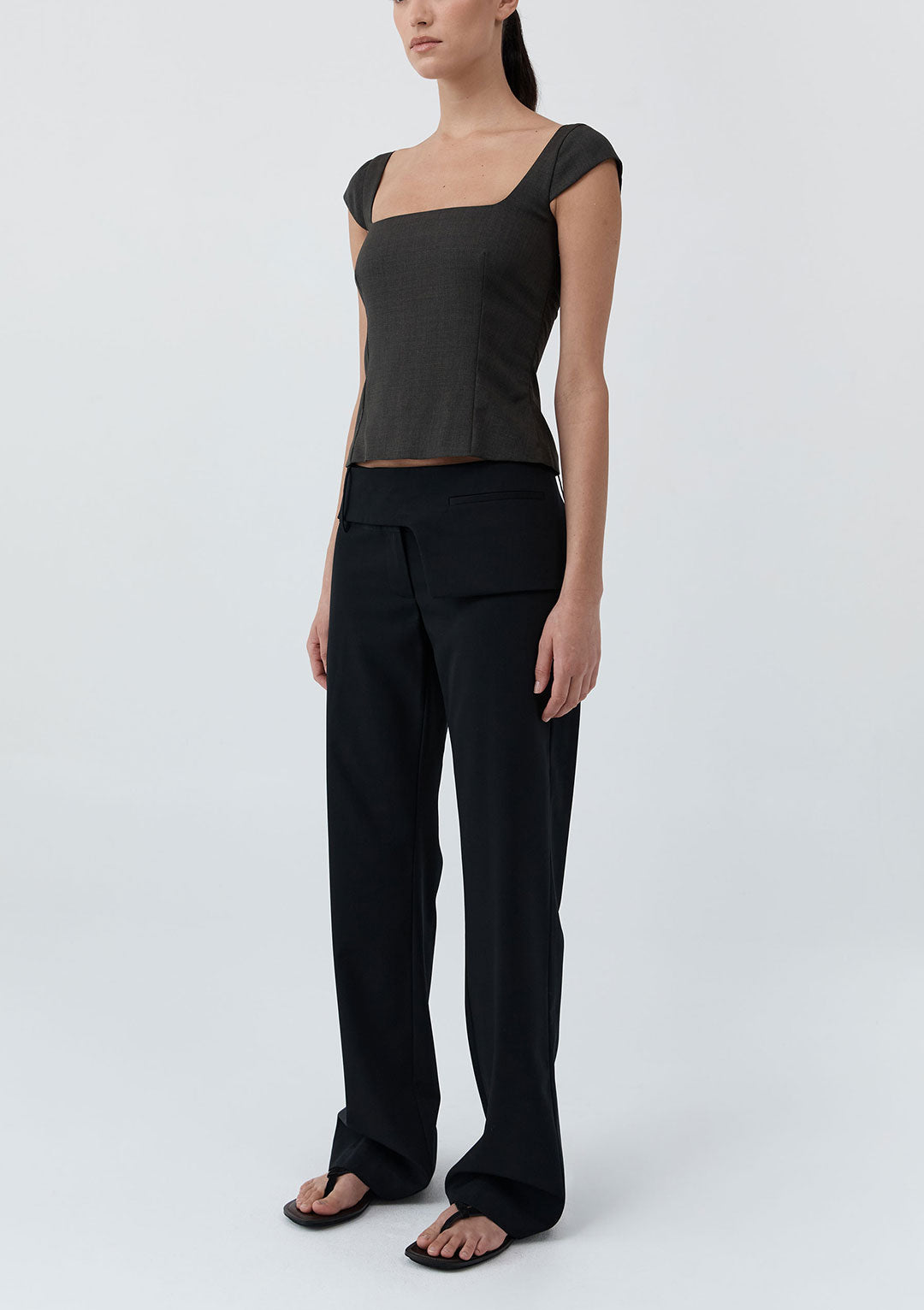 ST AGNI WOOL CAP SLEEVE TOP
