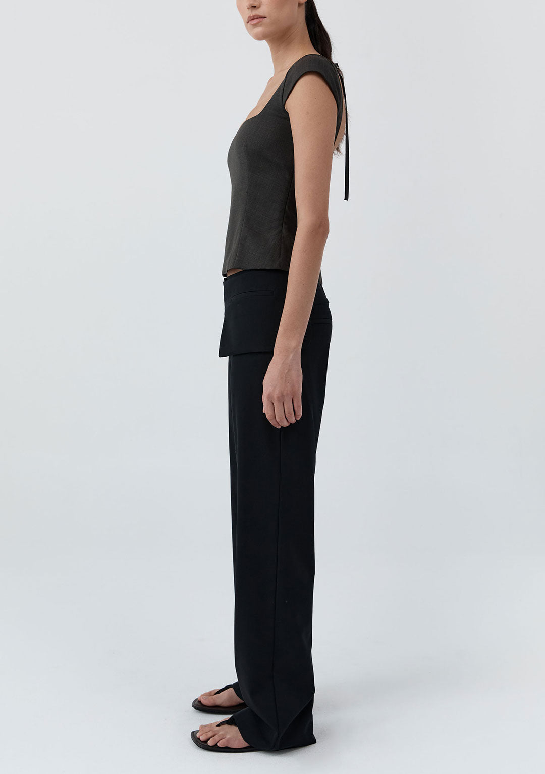ST AGNI WOOL CAP SLEEVE TOP