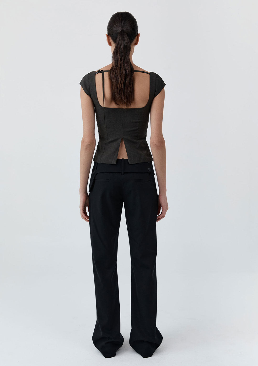 ST AGNI WOOL CAP SLEEVE TOP