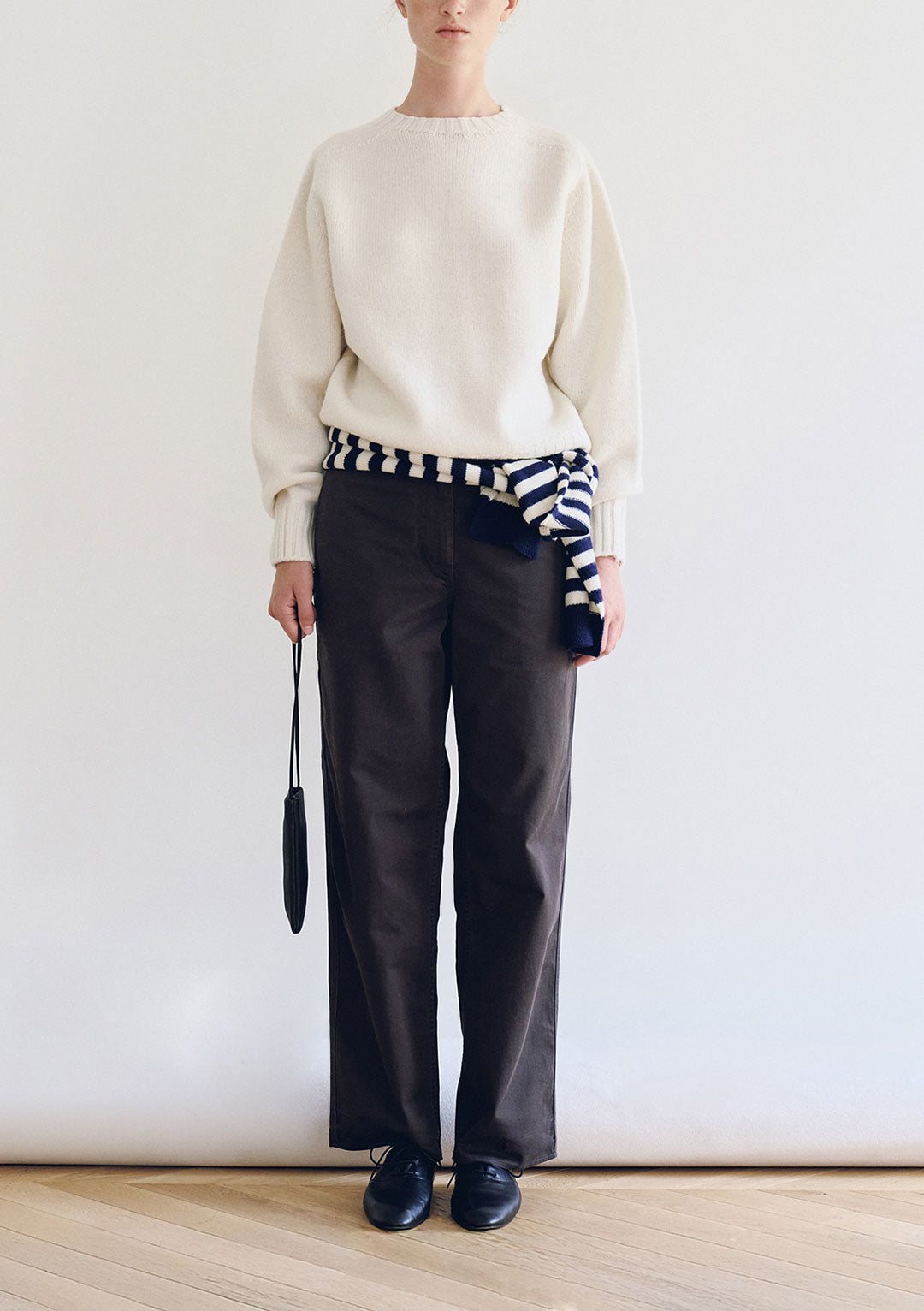 NOTHING WRITTEN BUNNY WOOL PULLOVER KNIT PURE IVORY