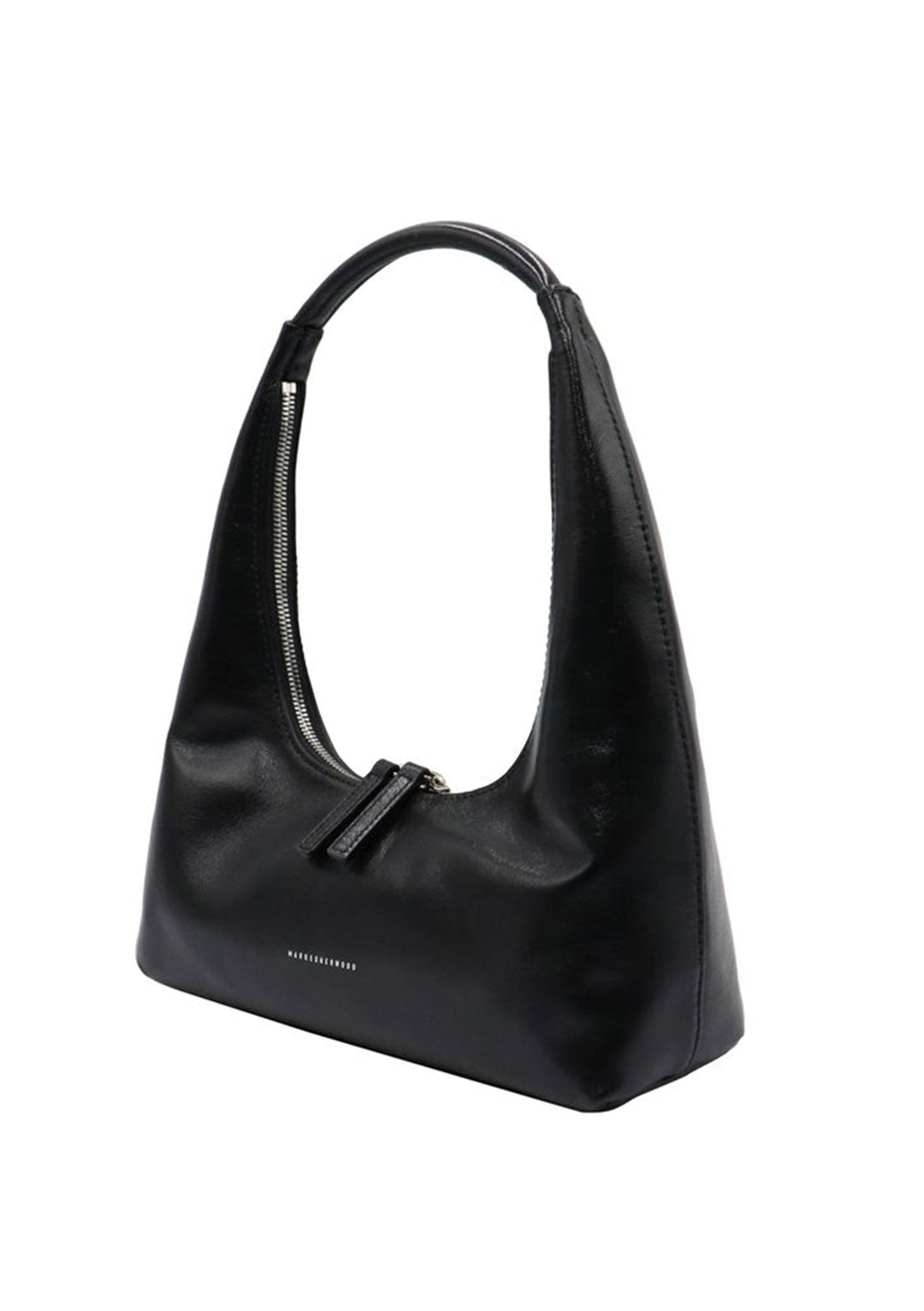 MARGESHERWOOD HOBO SHOULDER BLACK GLOSSY PLAIN