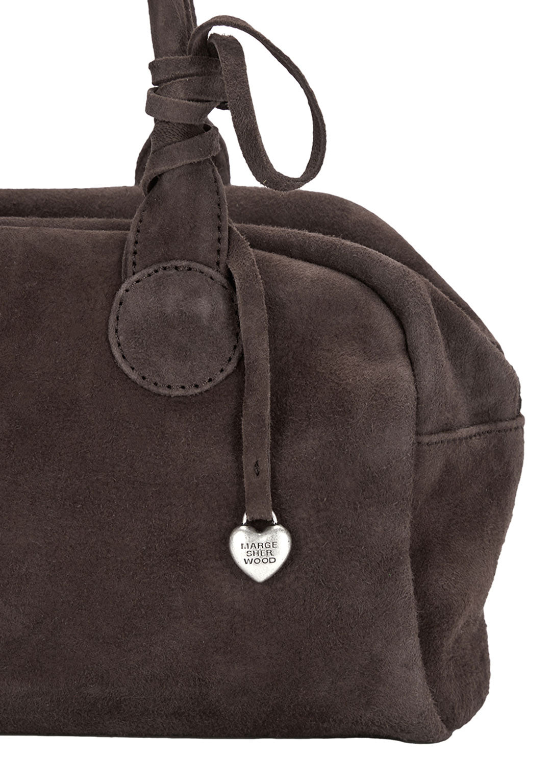 MARGESHERWOOD SOFT BOWLING BAG CHOCO BROWN SUEDE