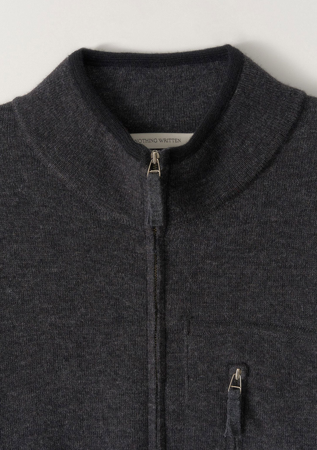 NOTHING WRITTEN DICKY ZIP-UP JUMPER CHARCOAL