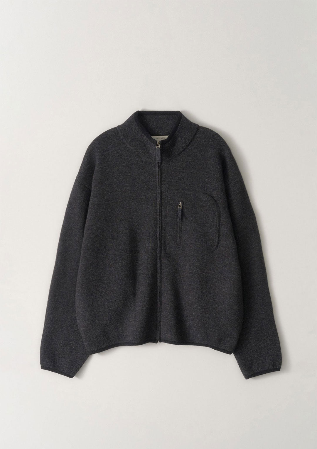 NOTHING WRITTEN DICKY ZIP-UP JUMPER CHARCOAL