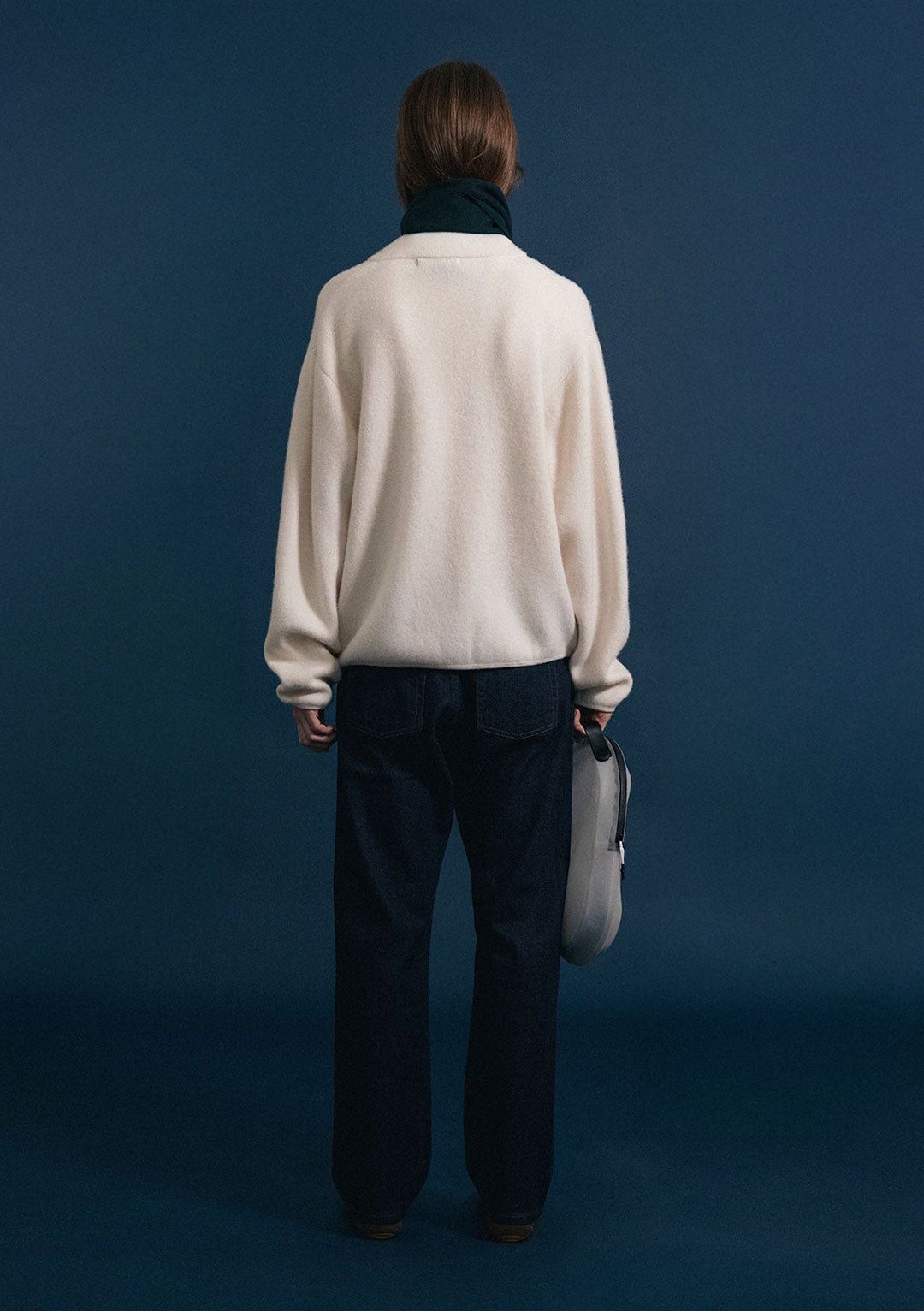 NOTHING WRITTEN DICKY ZIP-UP JUMPER IVORY