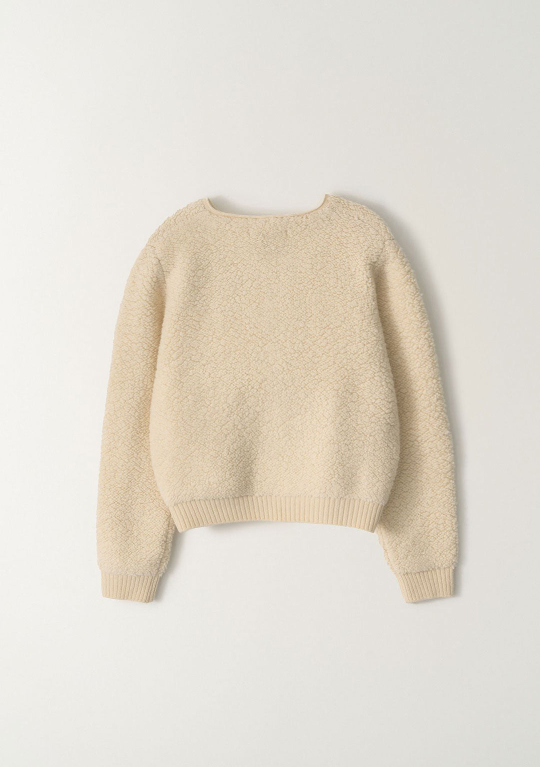 NOTHING WRITTEN LETT BOUCLE CARDIGAN IVORY