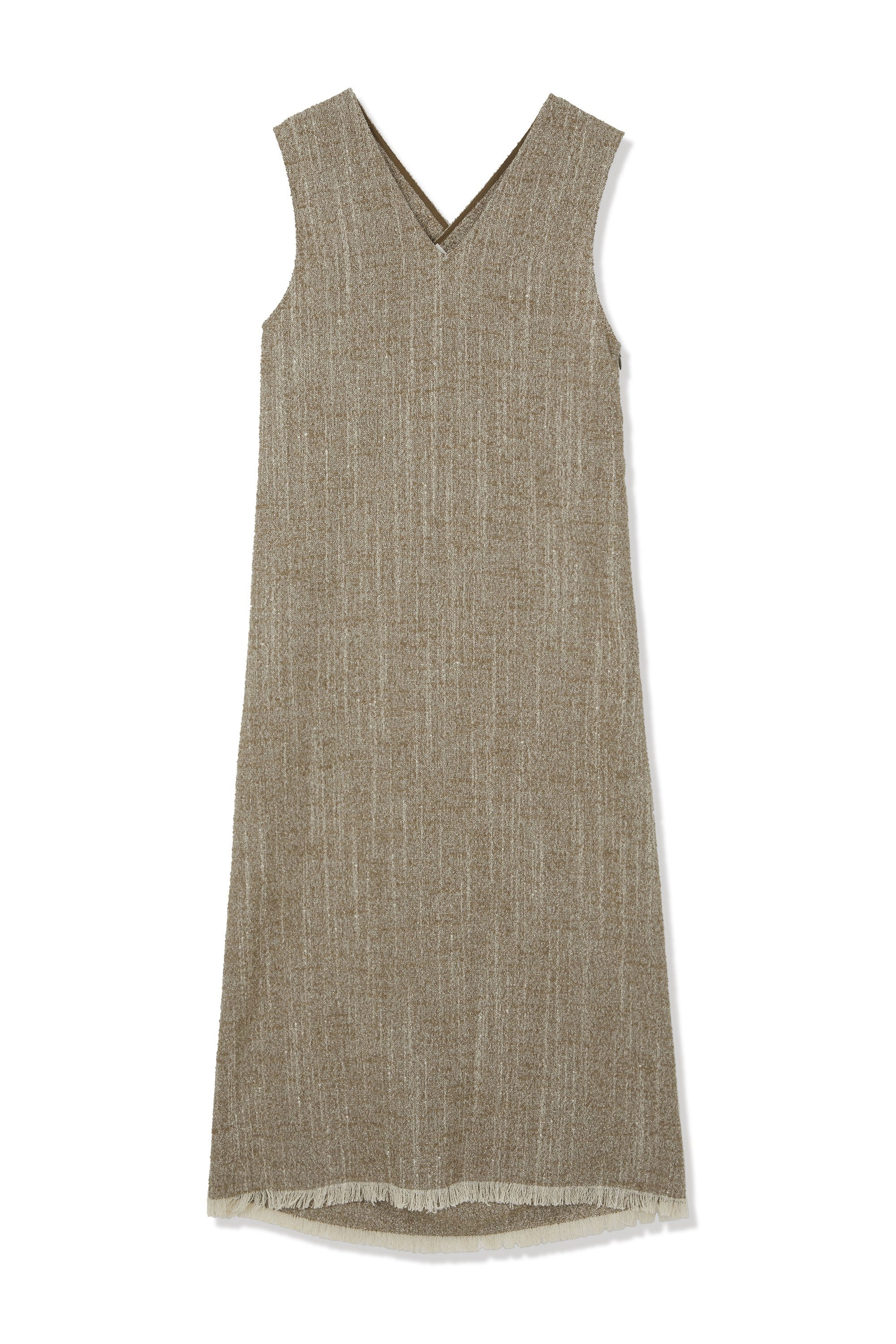MISSING YOU ALREADY V-NECK FRINGE DRESS