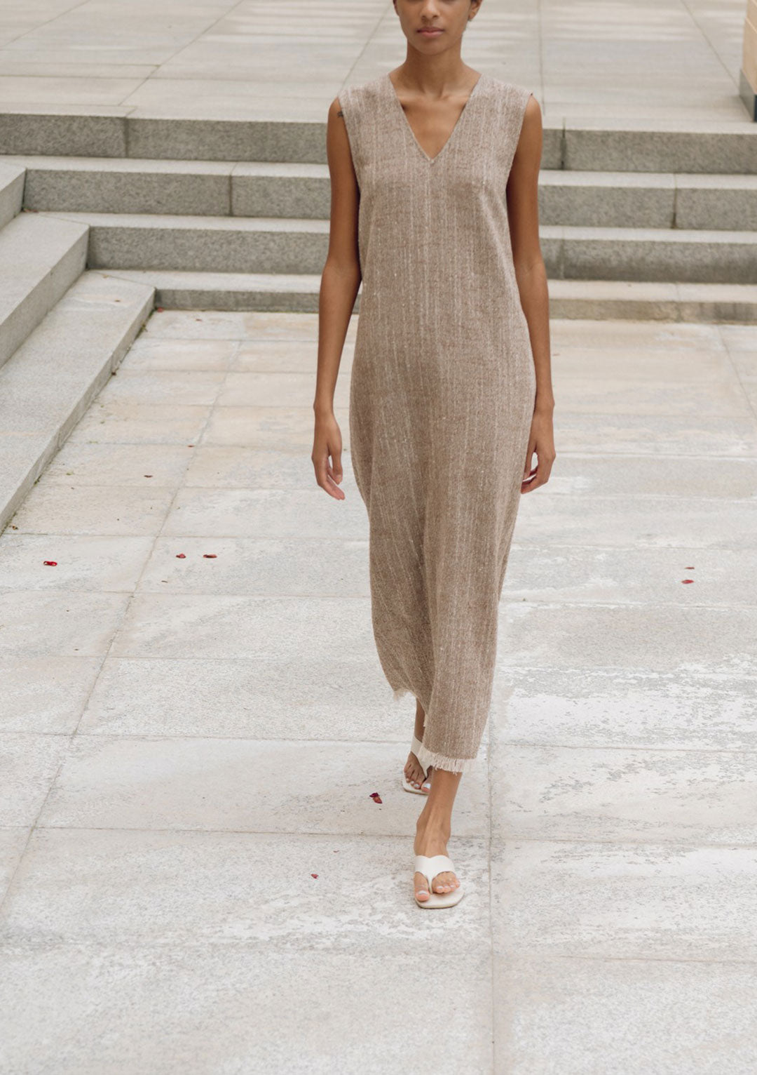 MISSING YOU ALREADY V-NECK FRINGE DRESS