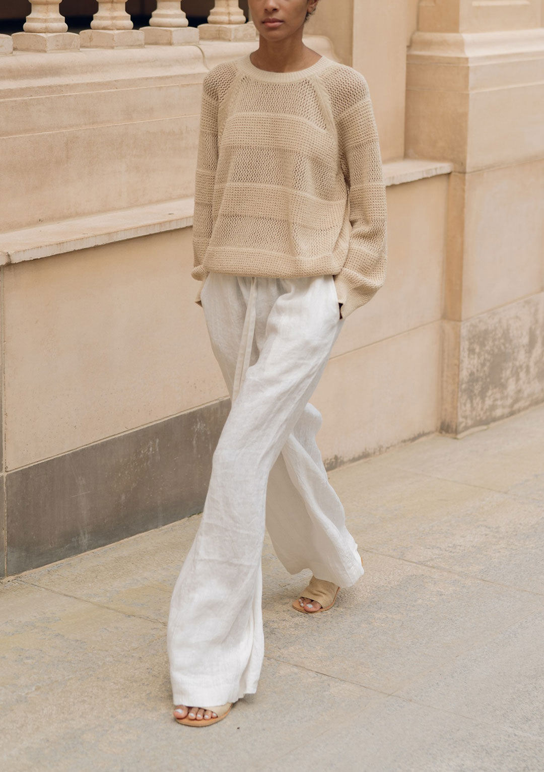 MISSING YOU ALREADY COTTON RELAXED-FIT KNIT TOP