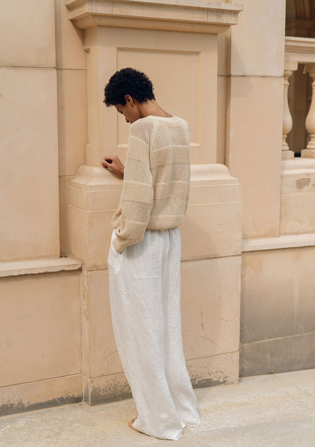 MISSING YOU ALREADY COTTON RELAXED-FIT KNIT TOP