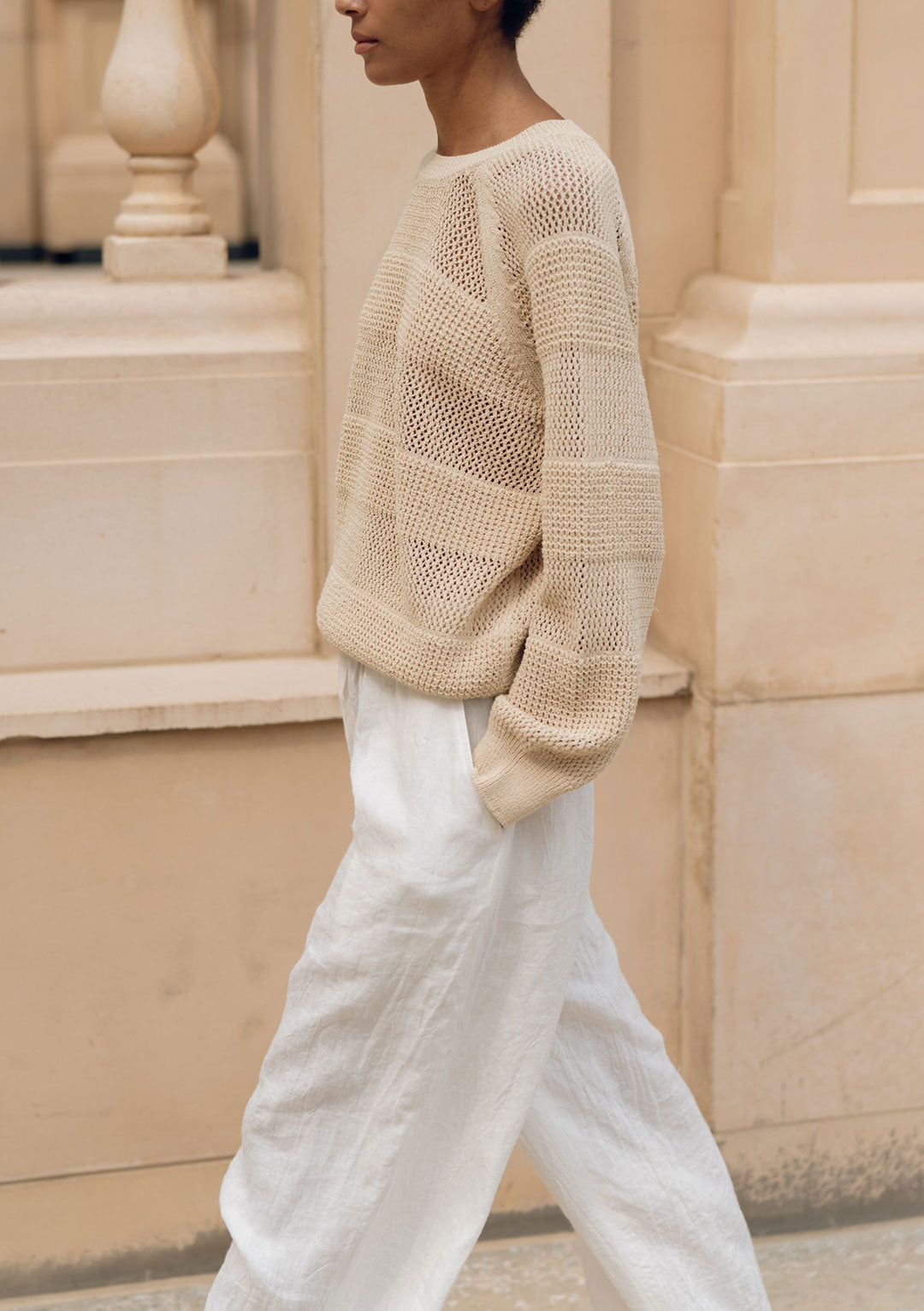 MISSING YOU ALREADY COTTON RELAXED-FIT KNIT TOP