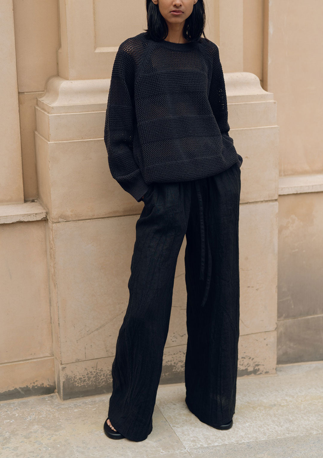 MISSING YOU ALREADY COTTON RELAXED-FIT KNIT TOP
