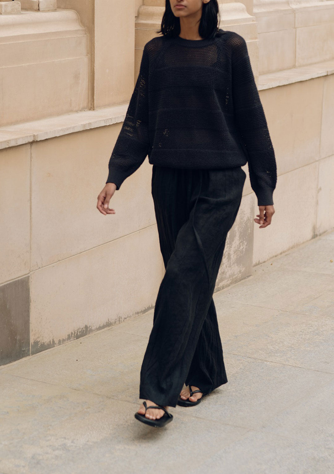 MISSING YOU ALREADY COTTON RELAXED-FIT KNIT TOP