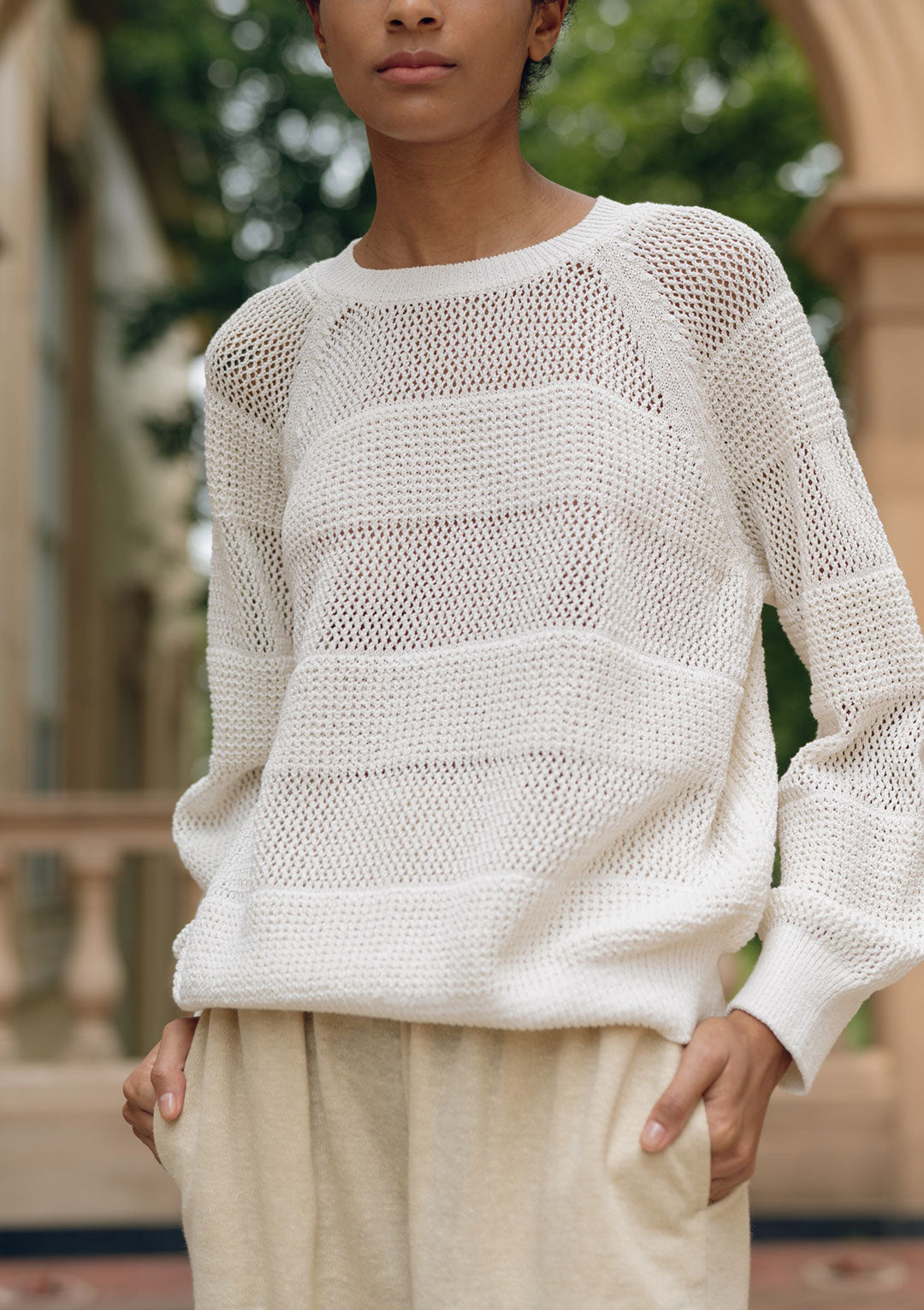 MISSING YOU ALREADY COTTON RELAXED-FIT KNIT TOP