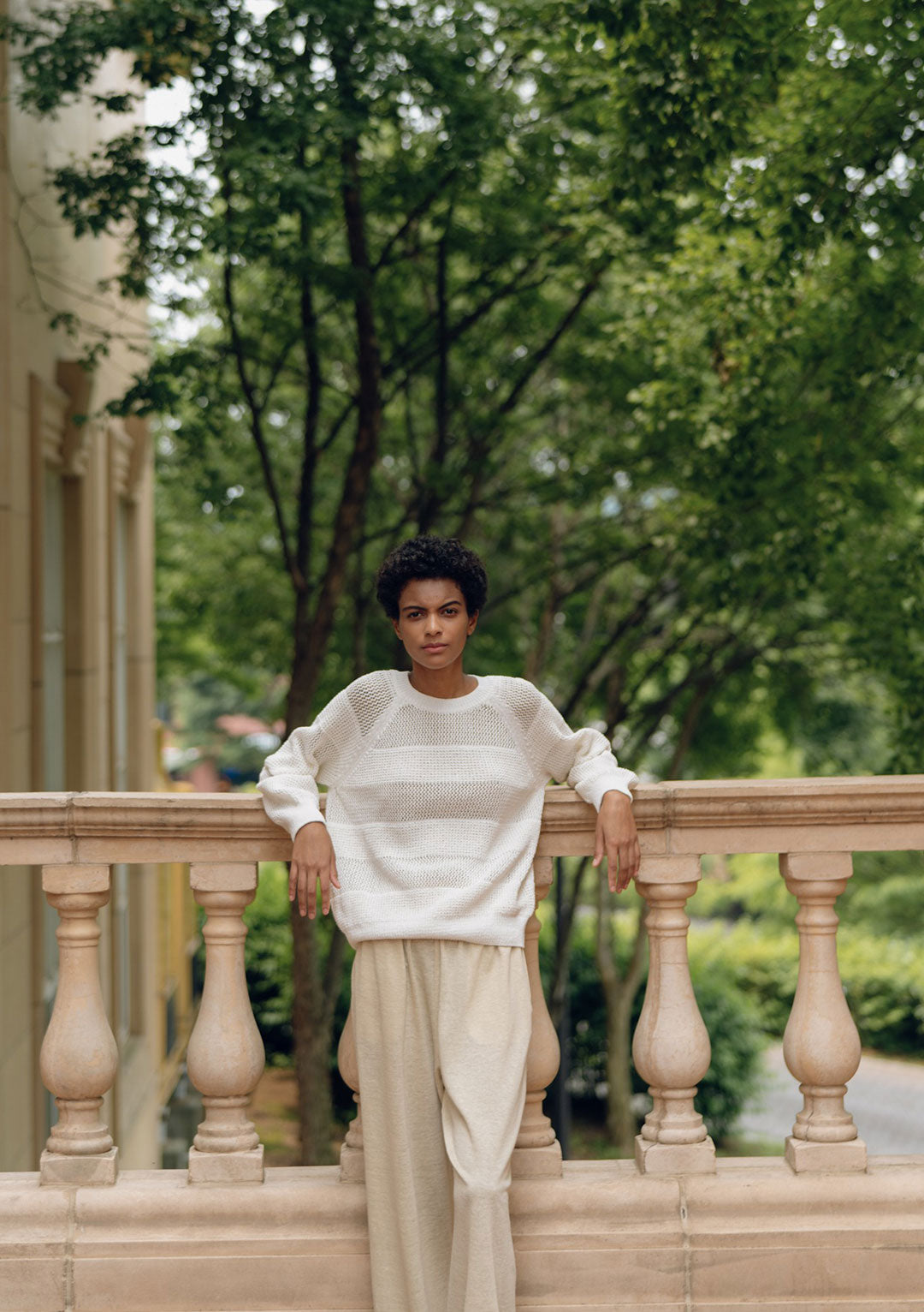 MISSING YOU ALREADY COTTON RELAXED-FIT KNIT TOP