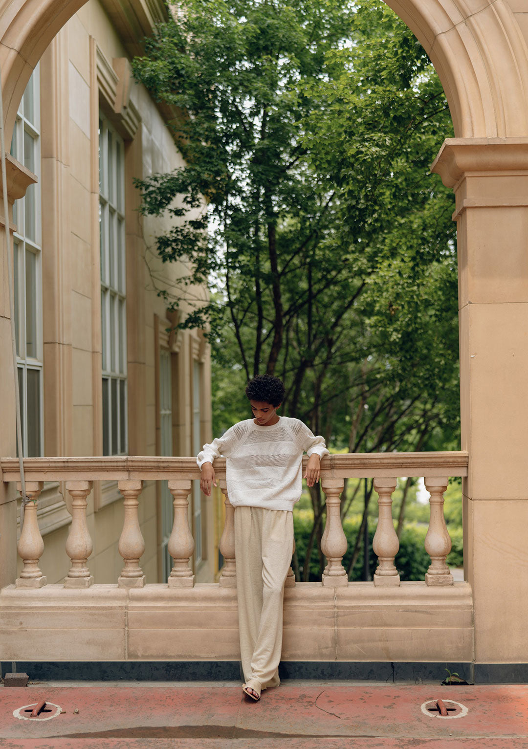 MISSING YOU ALREADY COTTON RELAXED-FIT KNIT TOP