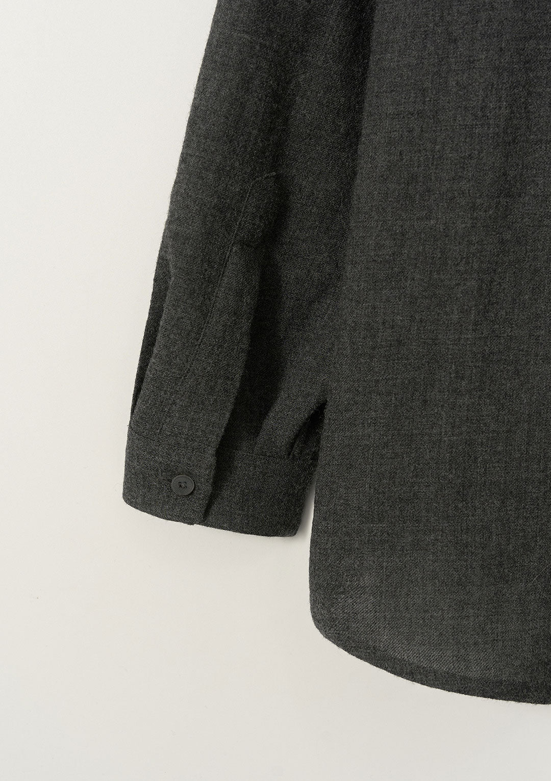 NOTHING WRITTEN PINUÉ WOOL SHIRT CHARCOAL