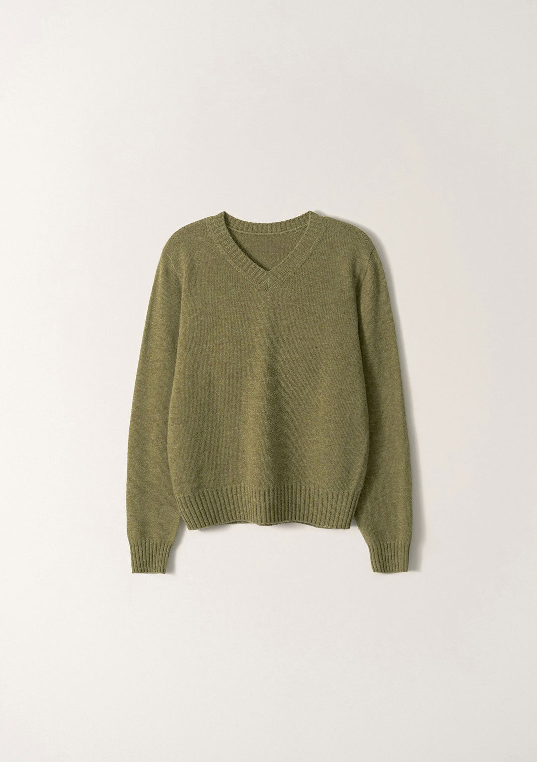 NOTHING WRITTEN MARSH V-NECK PULLOVER HERB SAGE