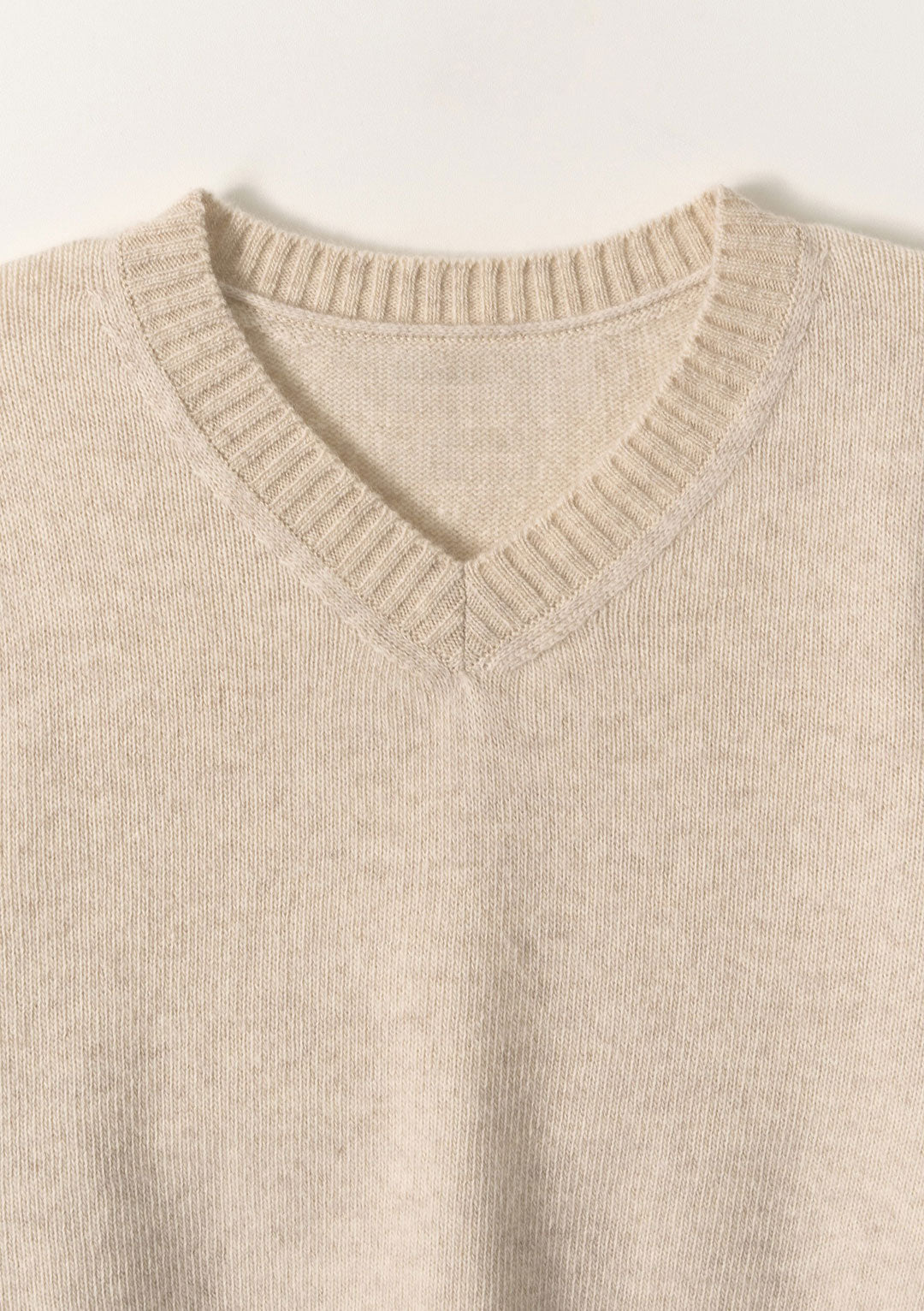 NOTHING WRITTEN MARSH V-NECK PULLOVER OATMEAL