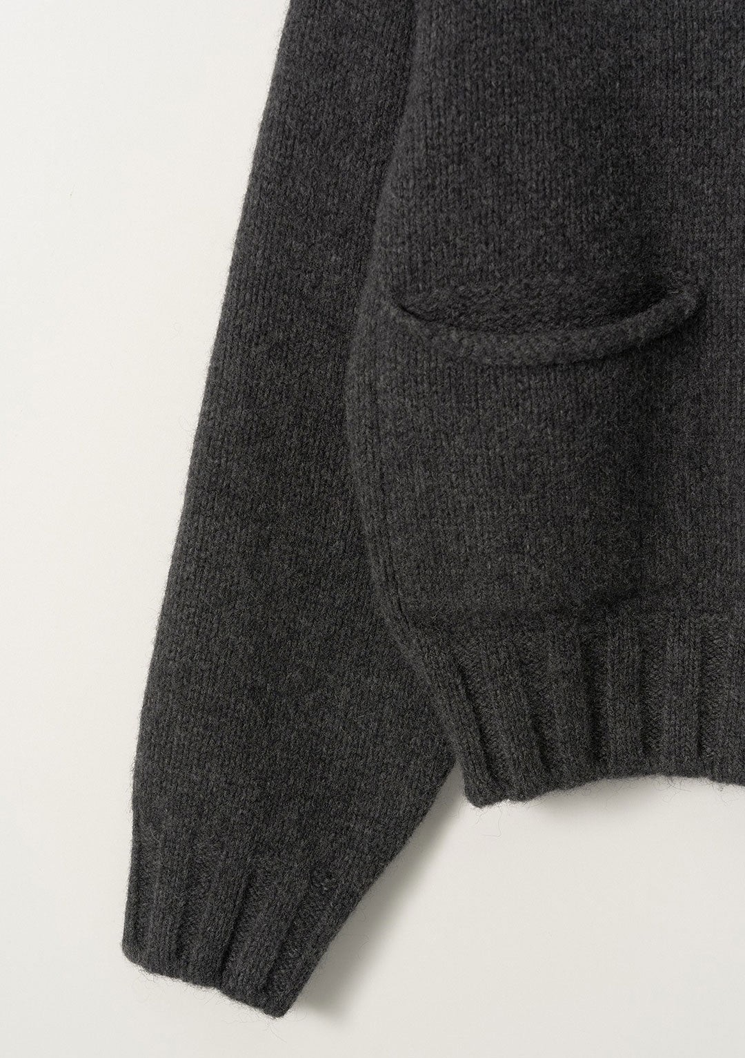 NOTHING WRITTEN MARRIE SOFT POCKET CARDIGAN CHARCOAL