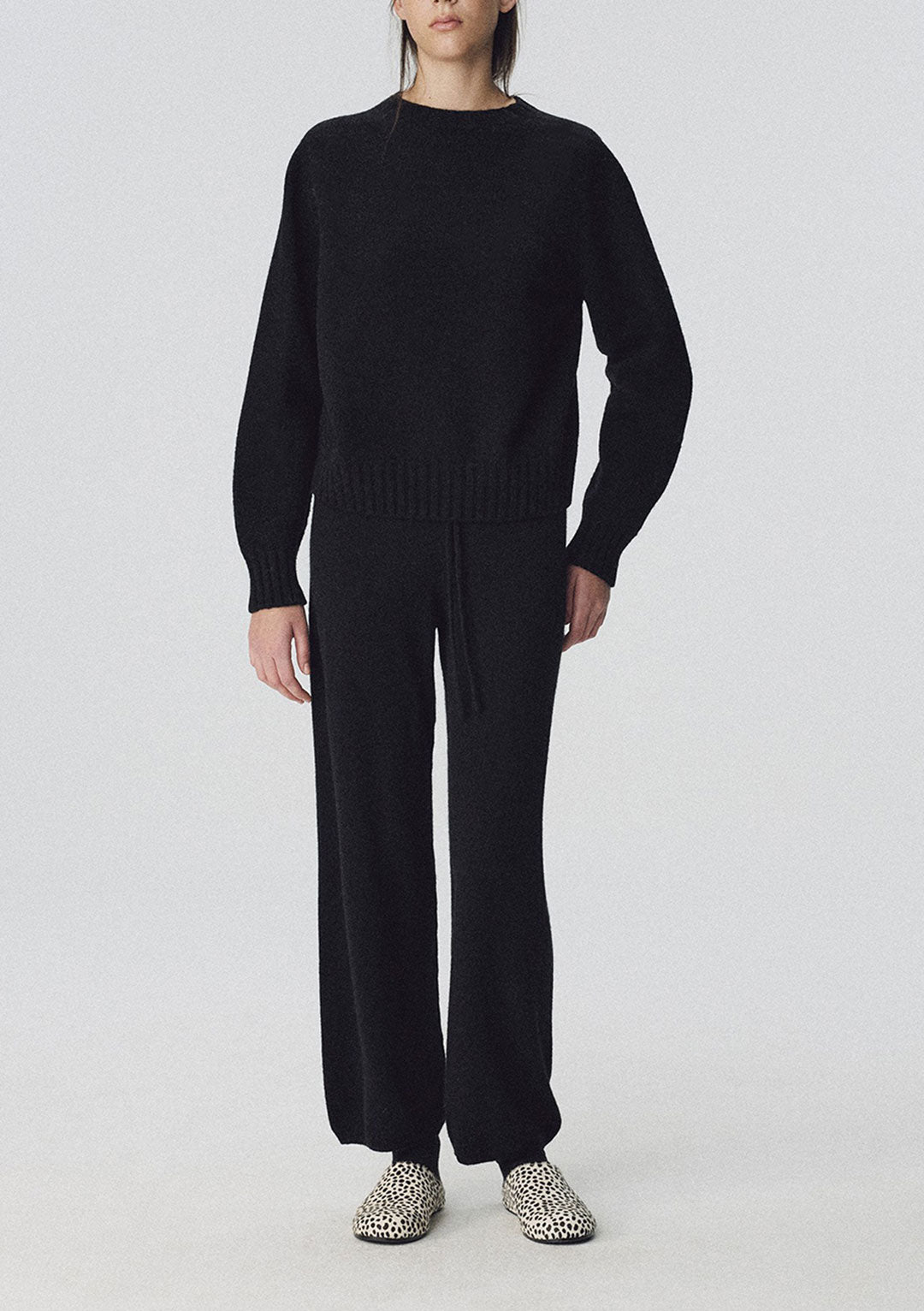 NOTHING WRITTEN BUNNY WOOL PULLOVER KNIT BLACK