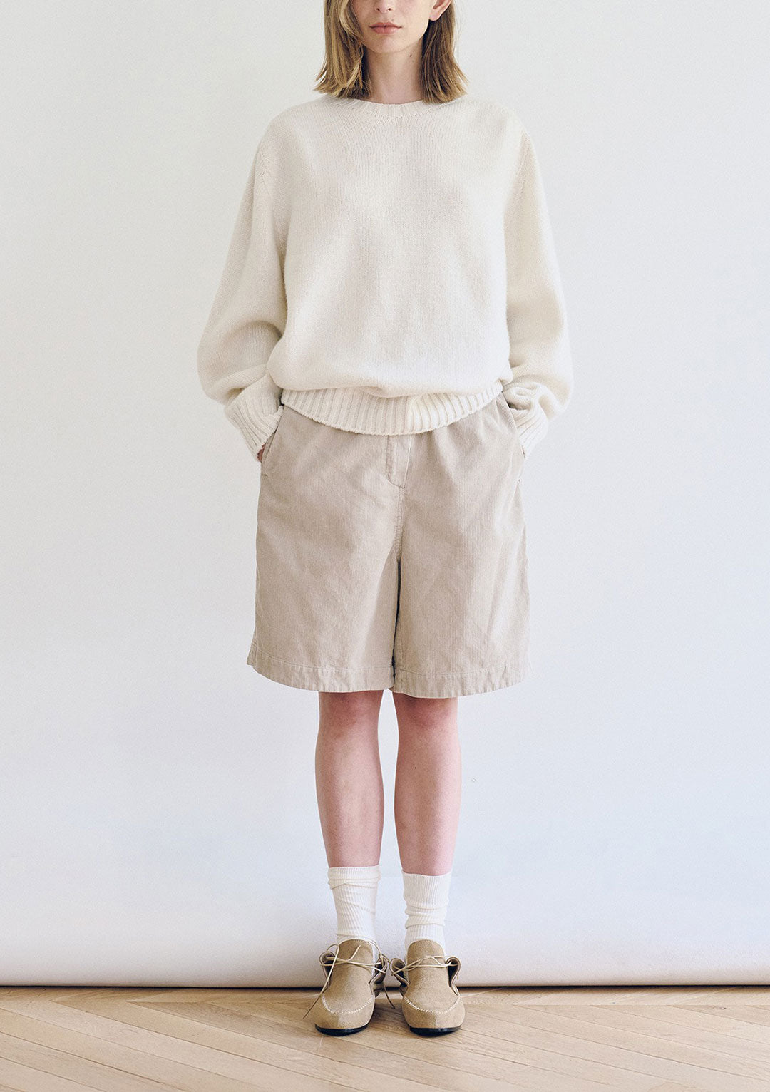 NOTHING WRITTEN BUNNY WOOL PULLOVER KNIT PURE IVORY