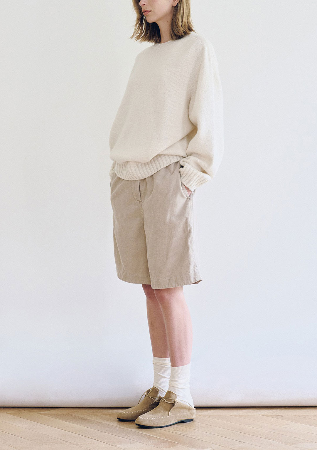 NOTHING WRITTEN BUNNY WOOL PULLOVER KNIT PURE IVORY