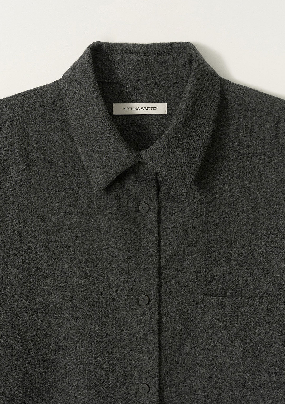 NOTHING WRITTEN PINUÉ WOOL SHIRT CHARCOAL