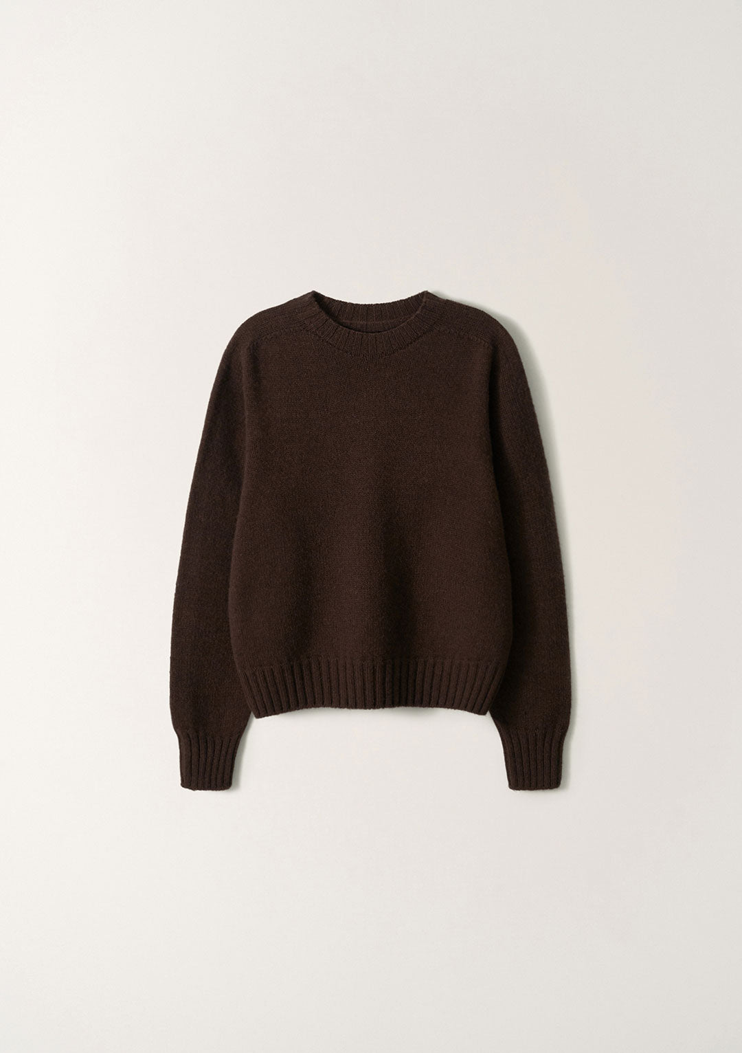 NOTHING WRITTEN BUNNY WOOL PULLOVER KNIT DARK BROWN