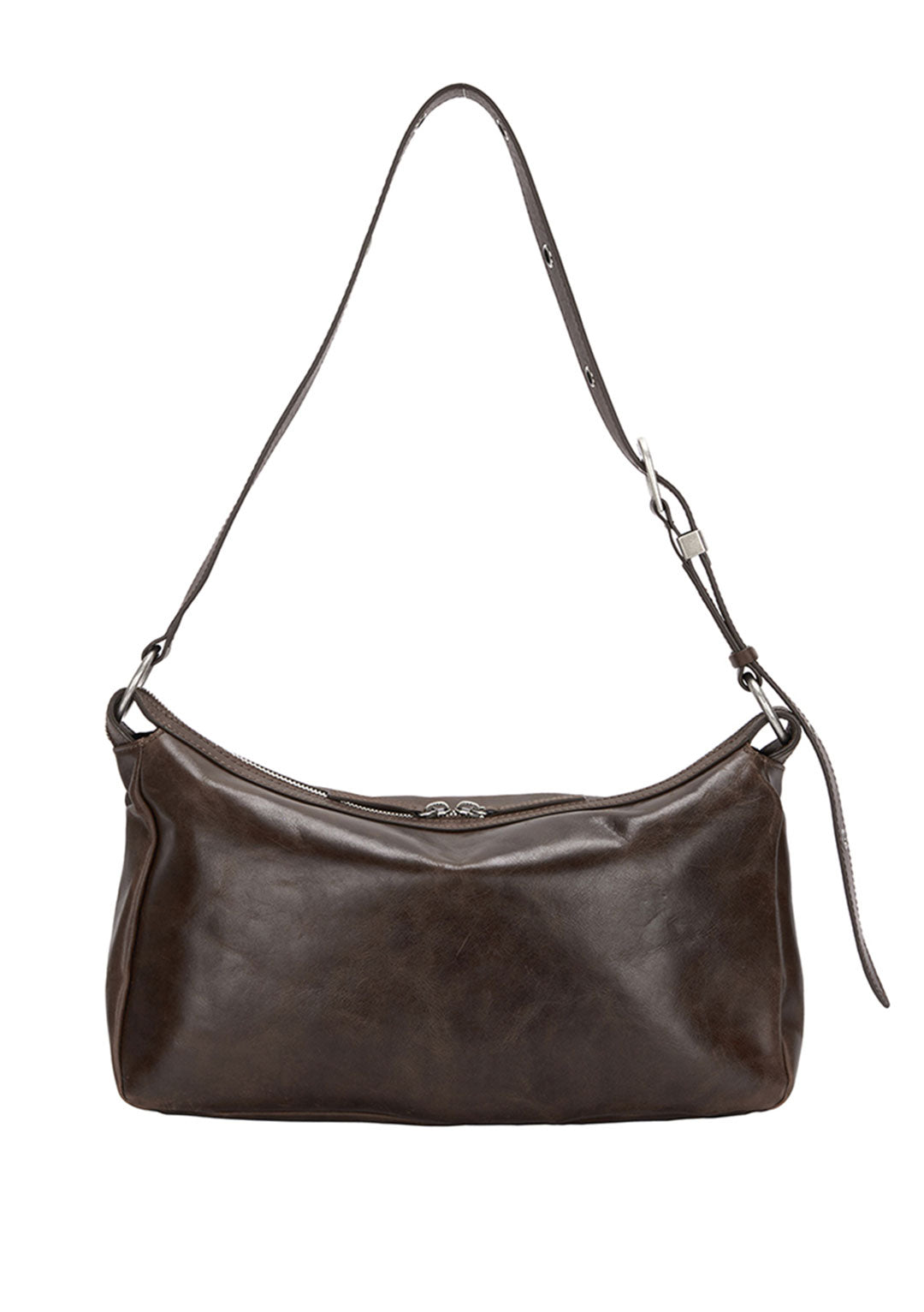 MARGESHERWOOD Outpocket Hobo Washed Brown Pull Up | Bags