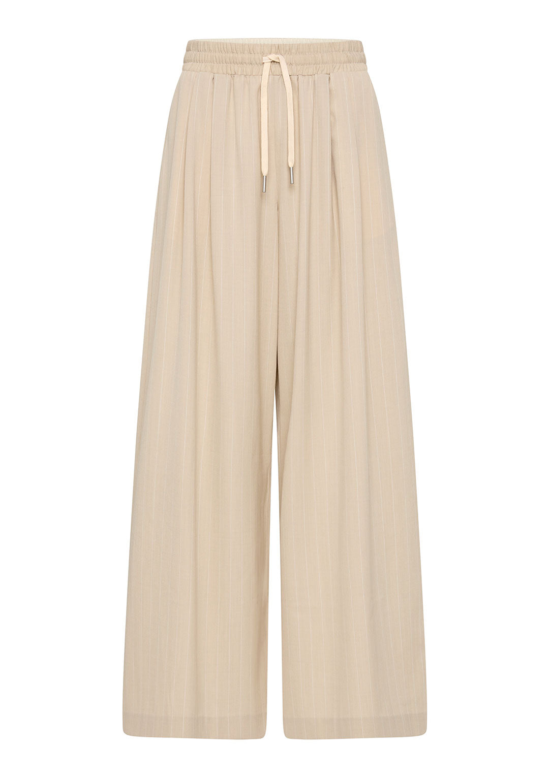 ST AGNI PINSTRIPE WOOL DRAWSTRING PANTS